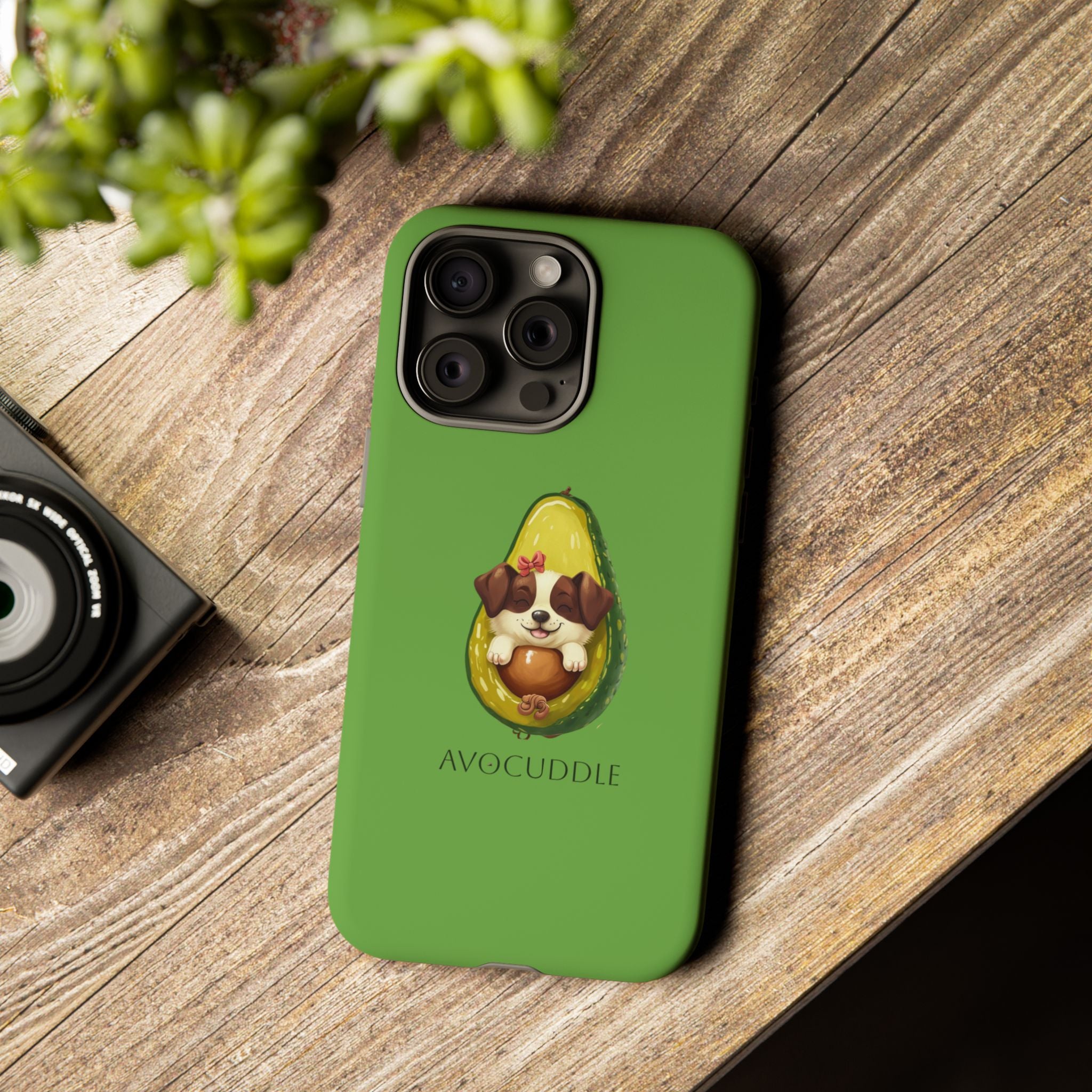 Cute Avocado Dog Phone Case - Pet Lover Gift, Animal Phone Cover, Quirky Accessory, Dog Mom Present, Custom Phone Case