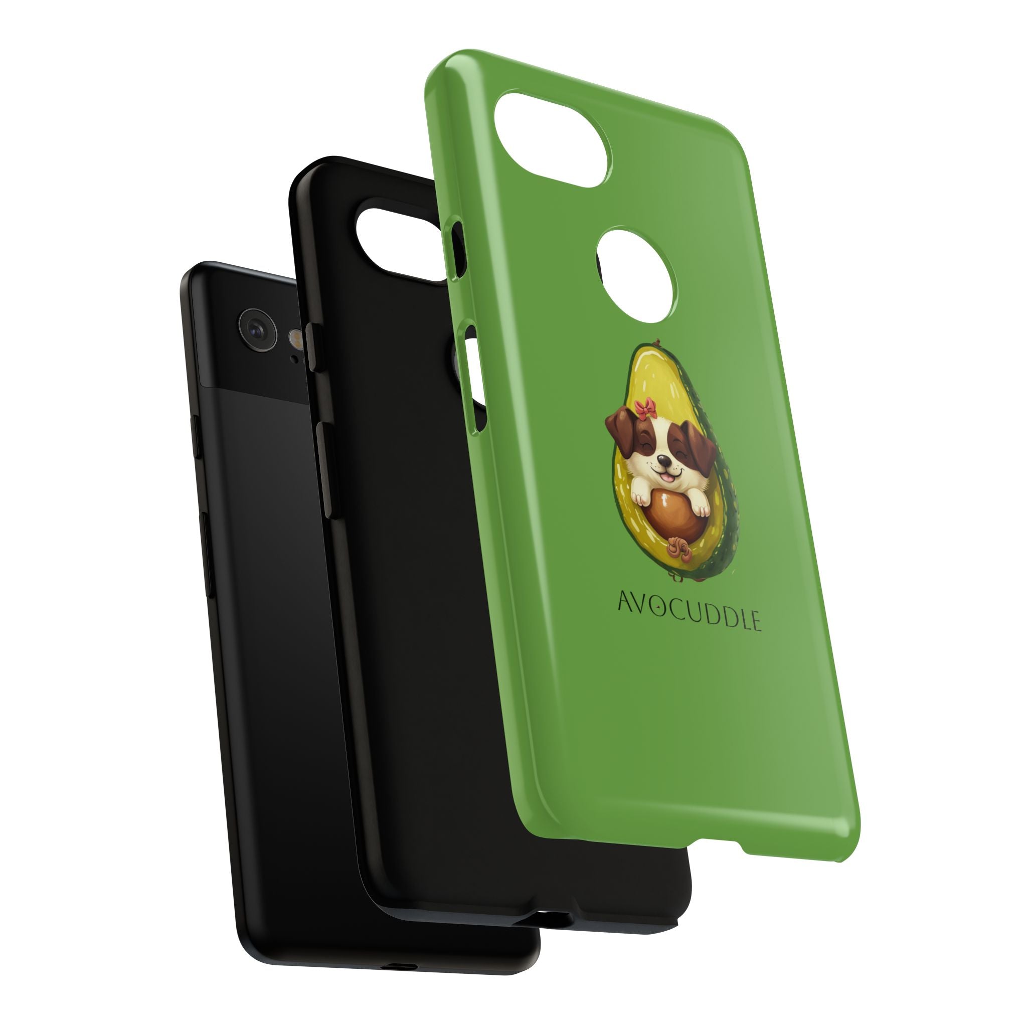 Cute Avocado Dog Phone Case - Pet Lover Gift, Animal Phone Cover, Quirky Accessory, Dog Mom Present, Custom Phone Case