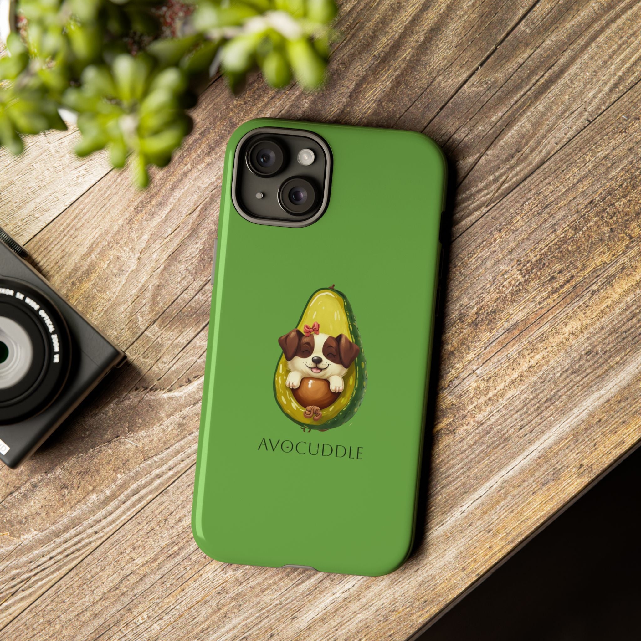 Cute Avocado Dog Phone Case - Pet Lover Gift, Animal Phone Cover, Quirky Accessory, Dog Mom Present, Custom Phone Case