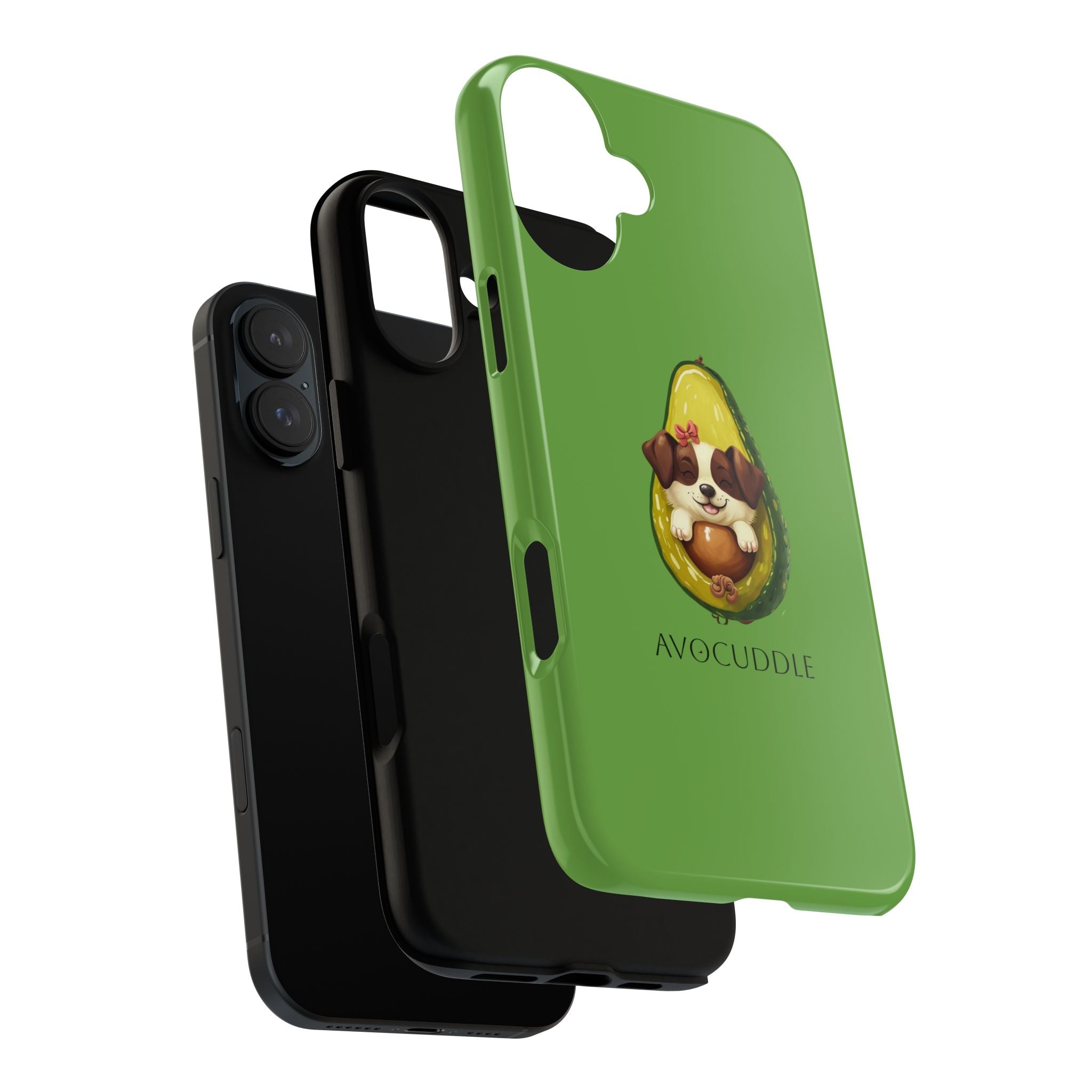Cute Avocado Dog Phone Case - Pet Lover Gift, Animal Phone Cover, Quirky Accessory, Dog Mom Present, Custom Phone Case