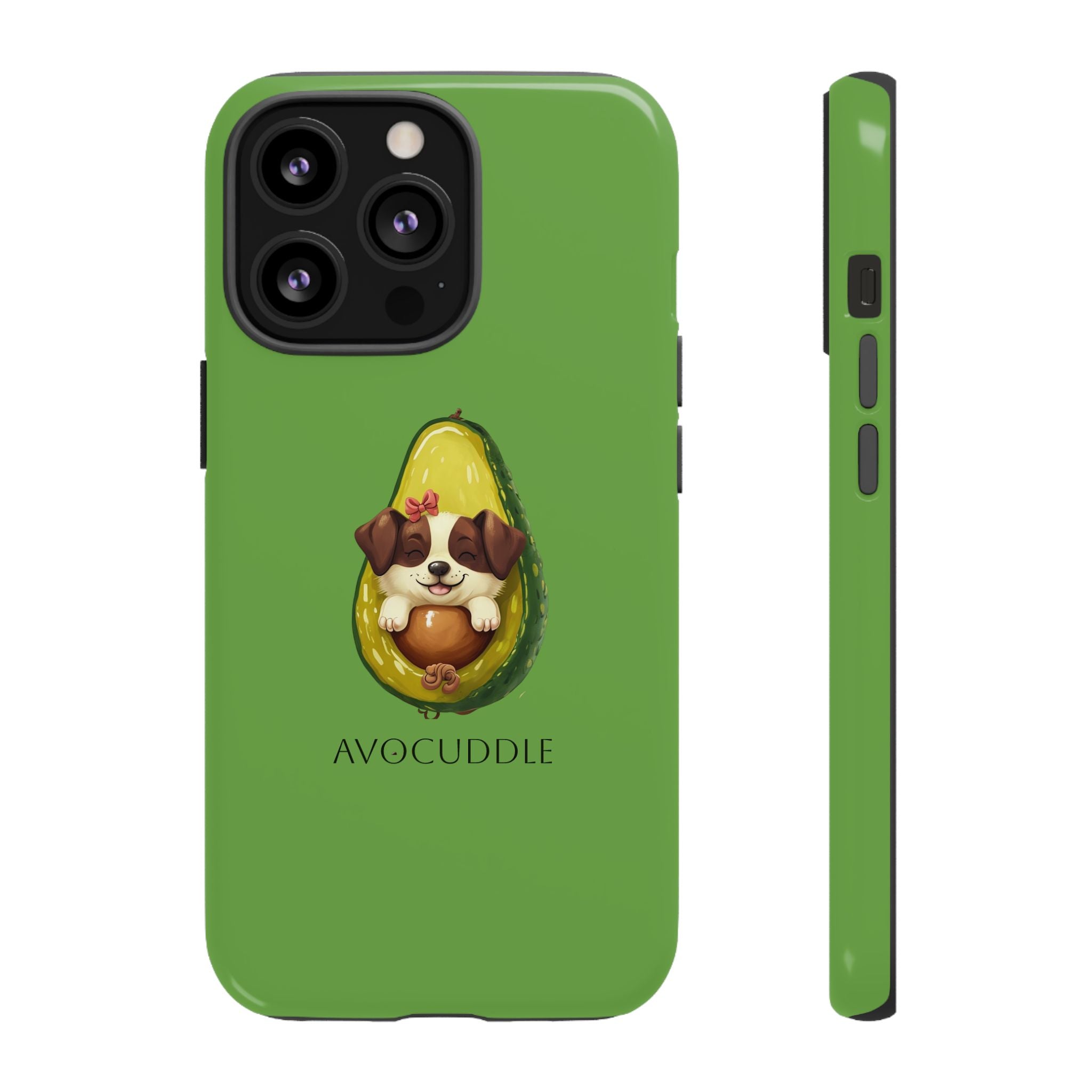 Cute Avocado Dog Phone Case - Pet Lover Gift, Animal Phone Cover, Quirky Accessory, Dog Mom Present, Custom Phone Case