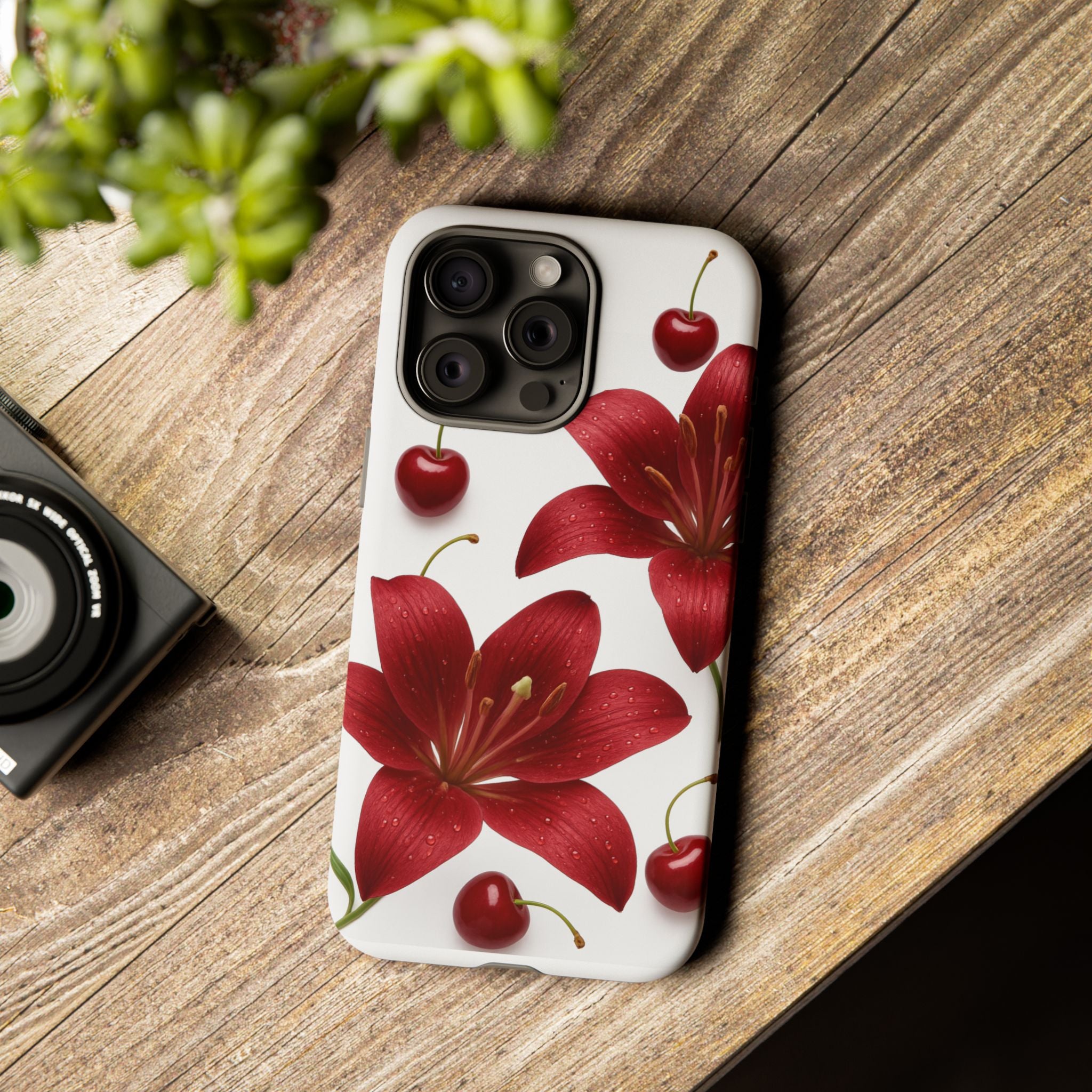 Floral Tough Phone Case, Beautiful Floral Design, Gift for Her, Risk Resistant Cover, Trendy Smartphone Accessory