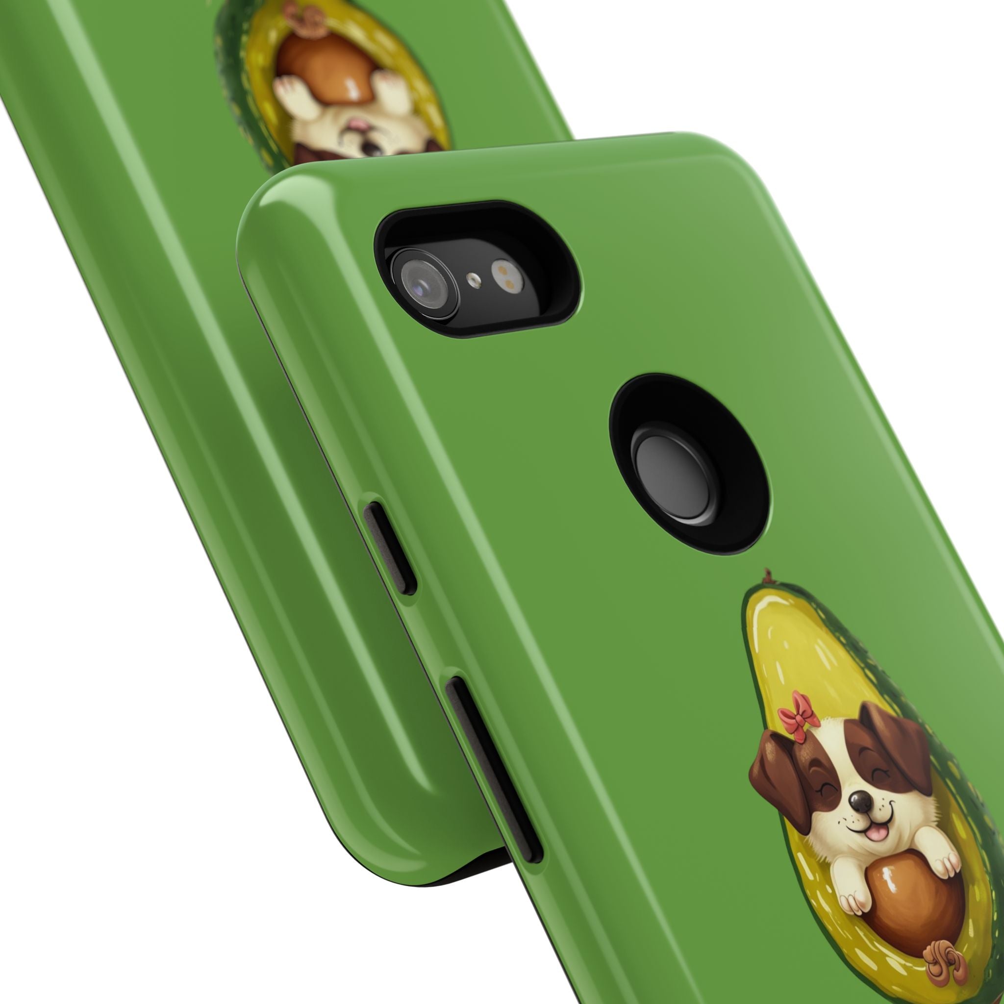 Cute Avocado Dog Phone Case - Pet Lover Gift, Animal Phone Cover, Quirky Accessory, Dog Mom Present, Custom Phone Case