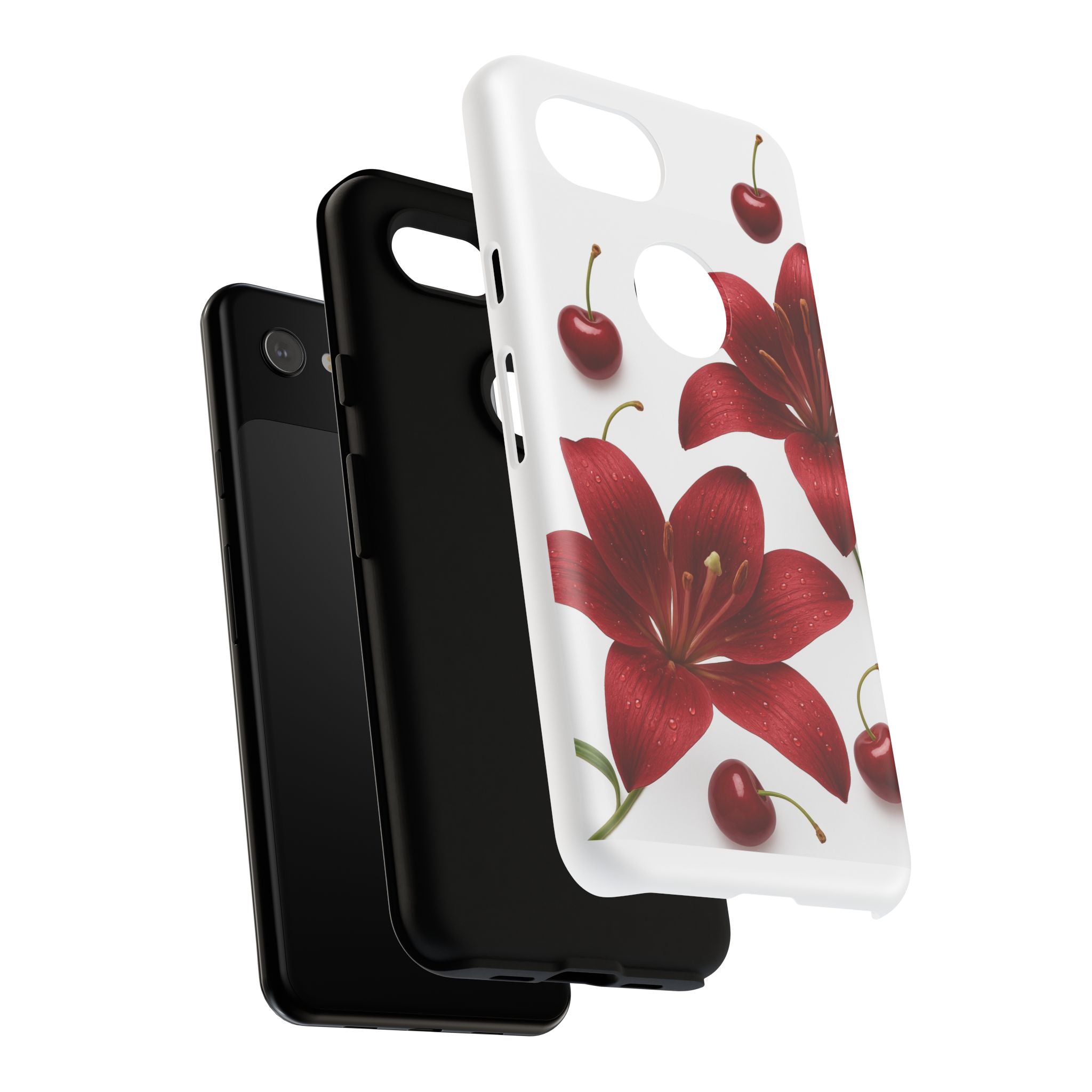 Floral Tough Phone Case, Beautiful Floral Design, Gift for Her, Risk Resistant Cover, Trendy Smartphone Accessory