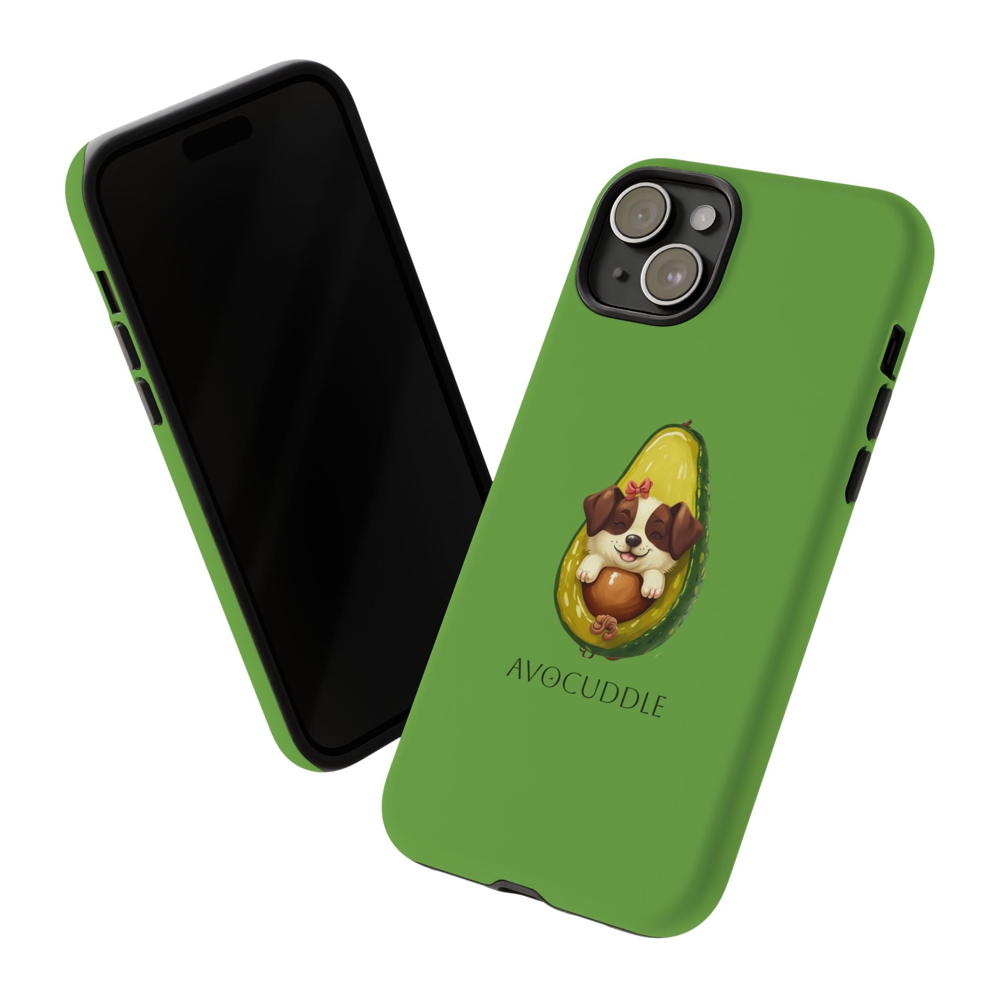 Cute Avocado Dog Phone Case - Pet Lover Gift, Animal Phone Cover, Quirky Accessory, Dog Mom Present, Custom Phone Case