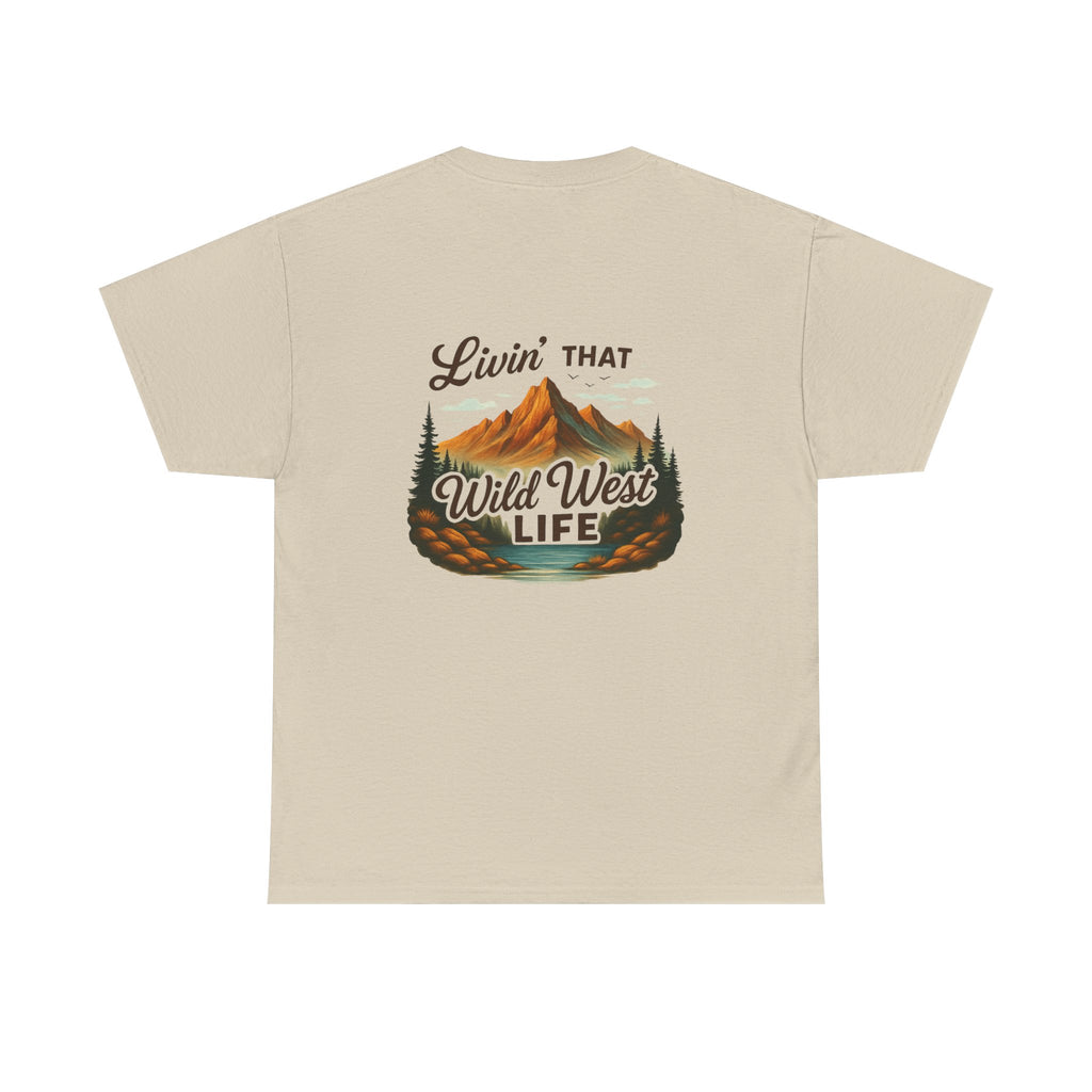 Camping Country Wild West Life Tee, Unisex Heavy Cotton T-Shirt, Adventure Shirt, Outdoor Apparel, Nature Lover Gift, Festival Wear