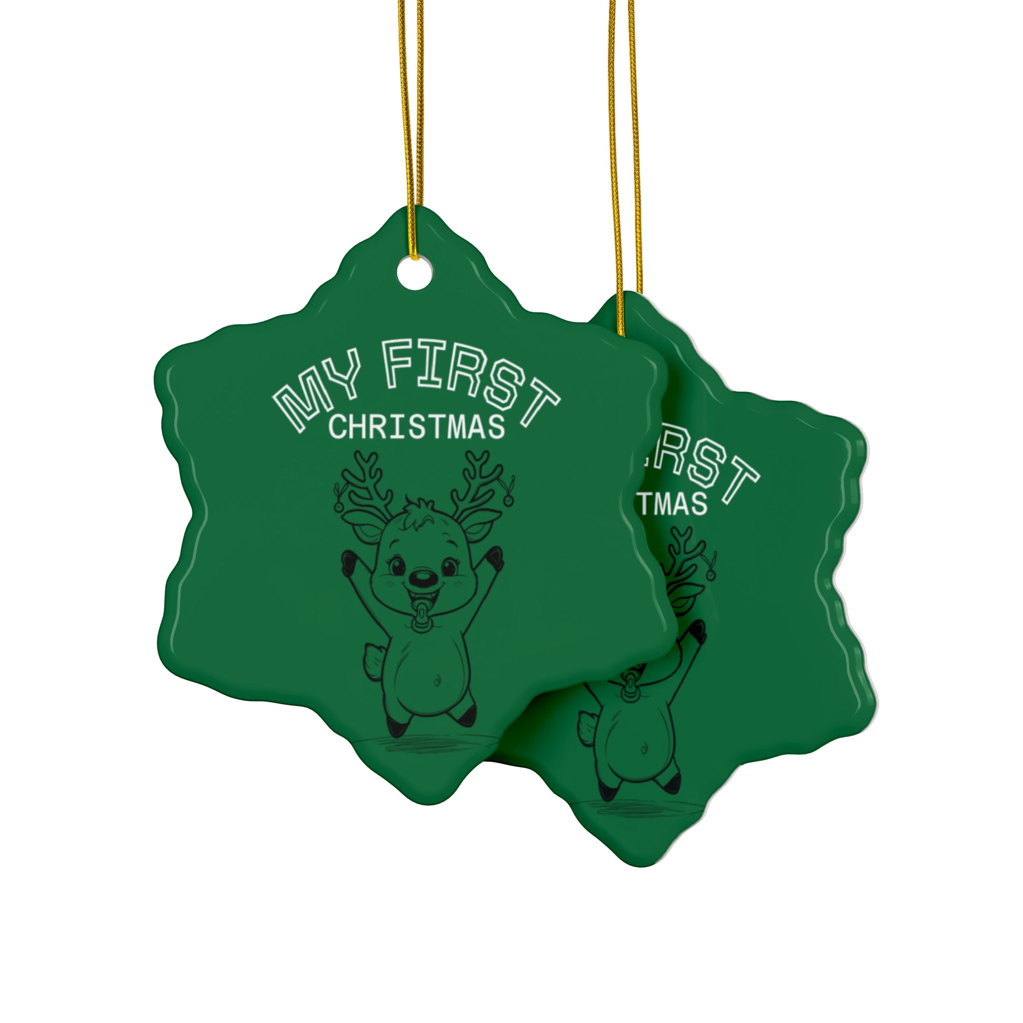 Ceramic Ornaments - Baby's First Christmas Set
