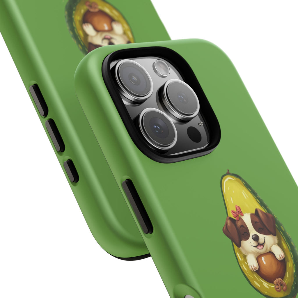 Cute Avocado Dog Phone Case - Pet Lover Gift, Animal Phone Cover, Quirky Accessory, Dog Mom Present, Custom Phone Case