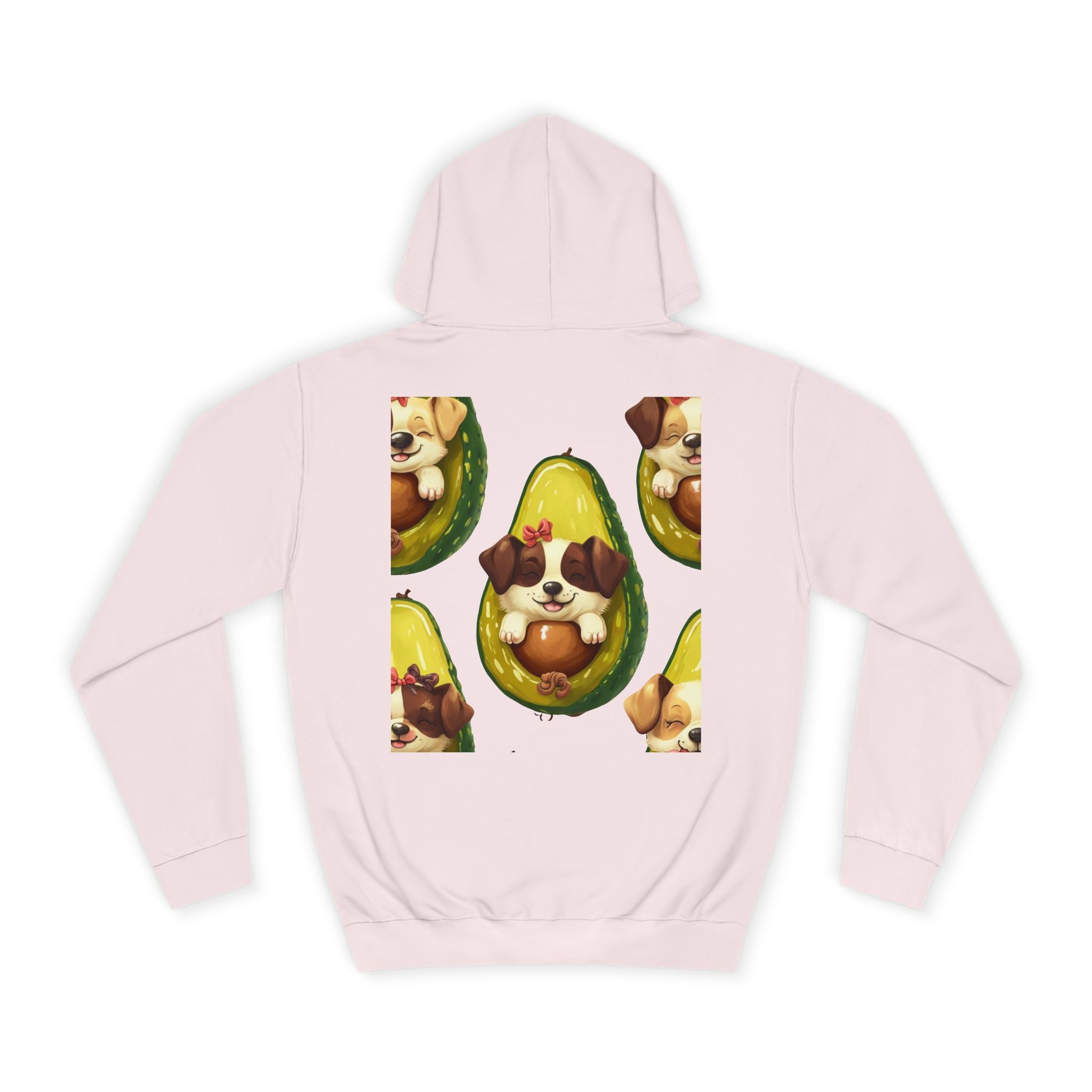 Adorable Puppy Avocado Unisex Hoodie - Cute, Cozy Sweater for Dog Lovers, Gift for Pet Owners, Birthday, Casual Wear, Trendy Apparel