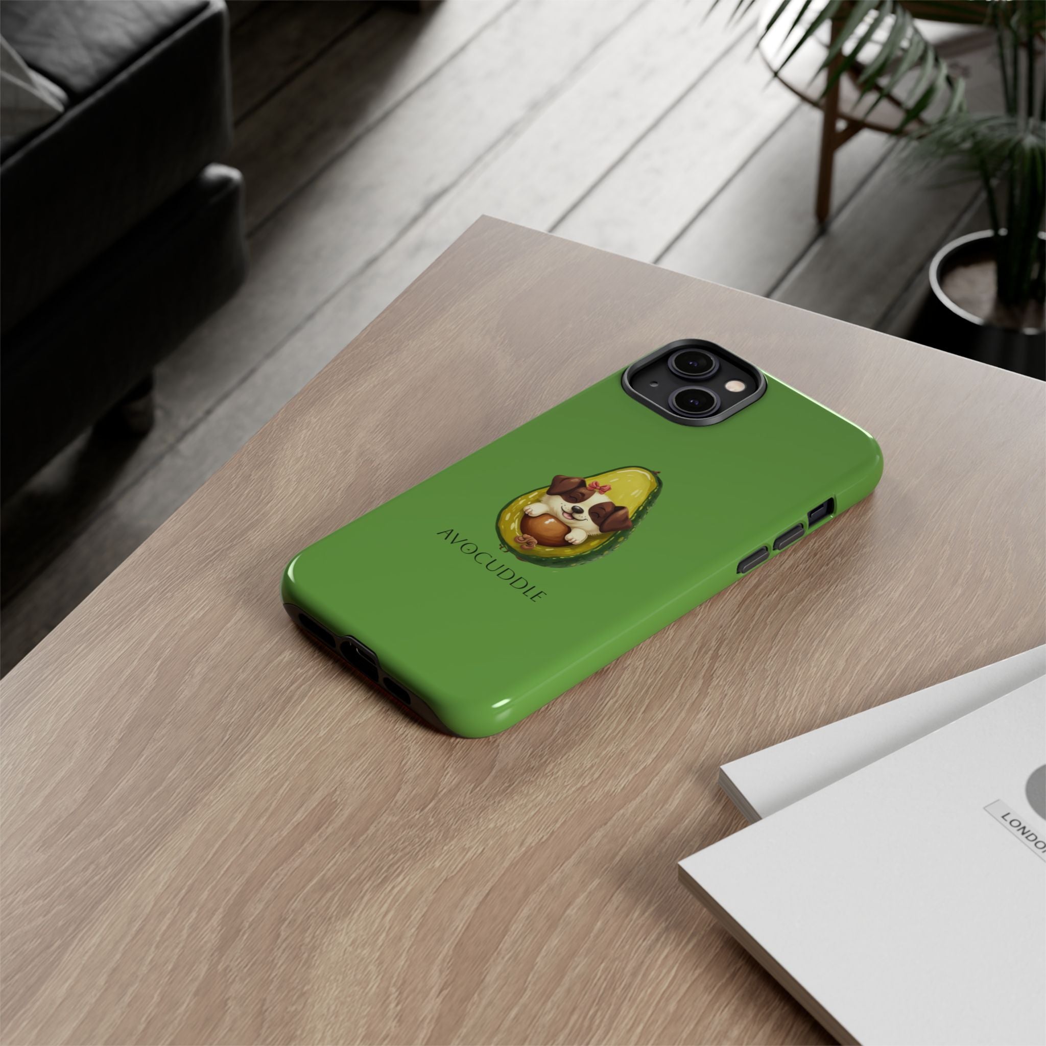 Cute Avocado Dog Phone Case - Pet Lover Gift, Animal Phone Cover, Quirky Accessory, Dog Mom Present, Custom Phone Case