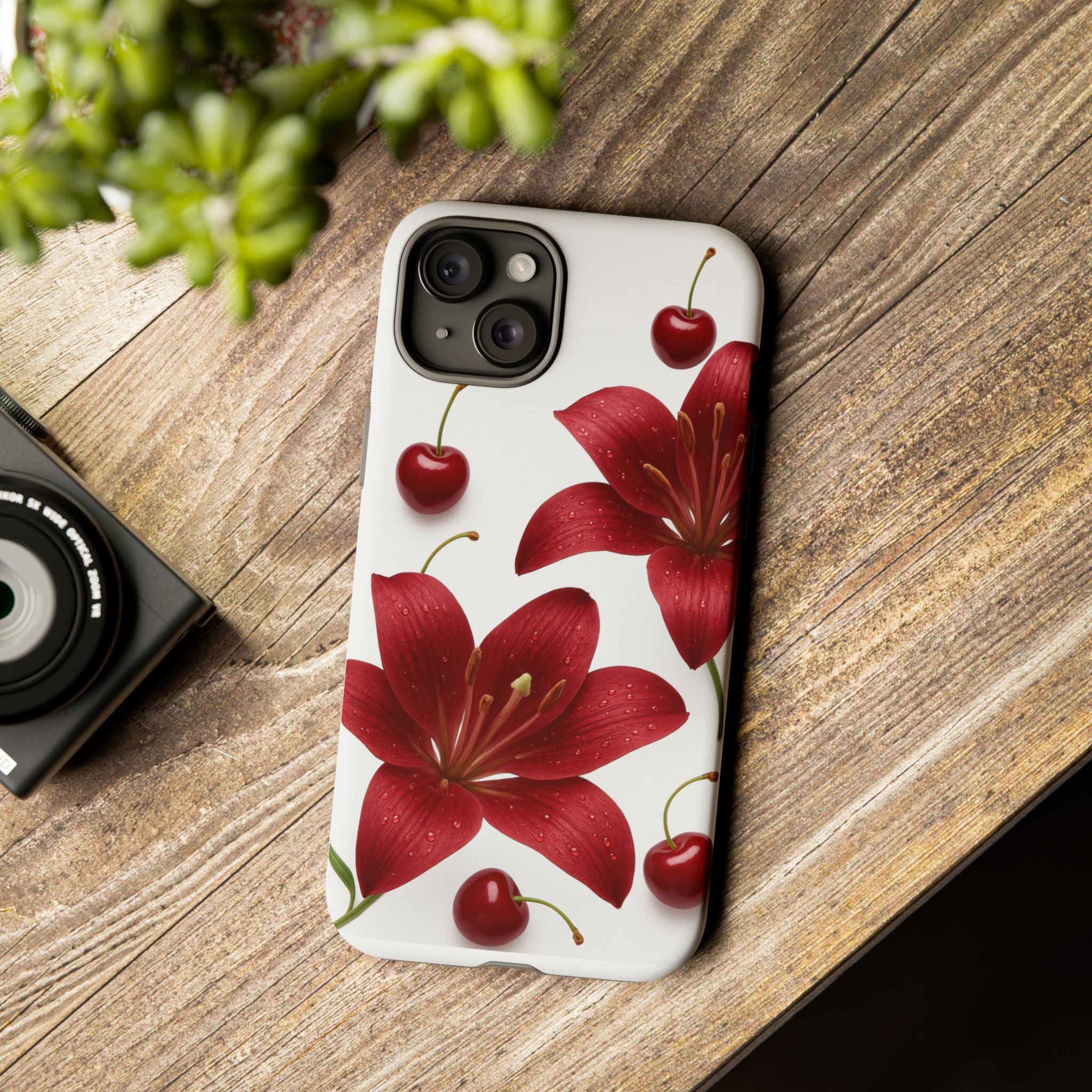 Floral Tough Phone Case, Beautiful Floral Design, Gift for Her, Risk Resistant Cover, Trendy Smartphone Accessory