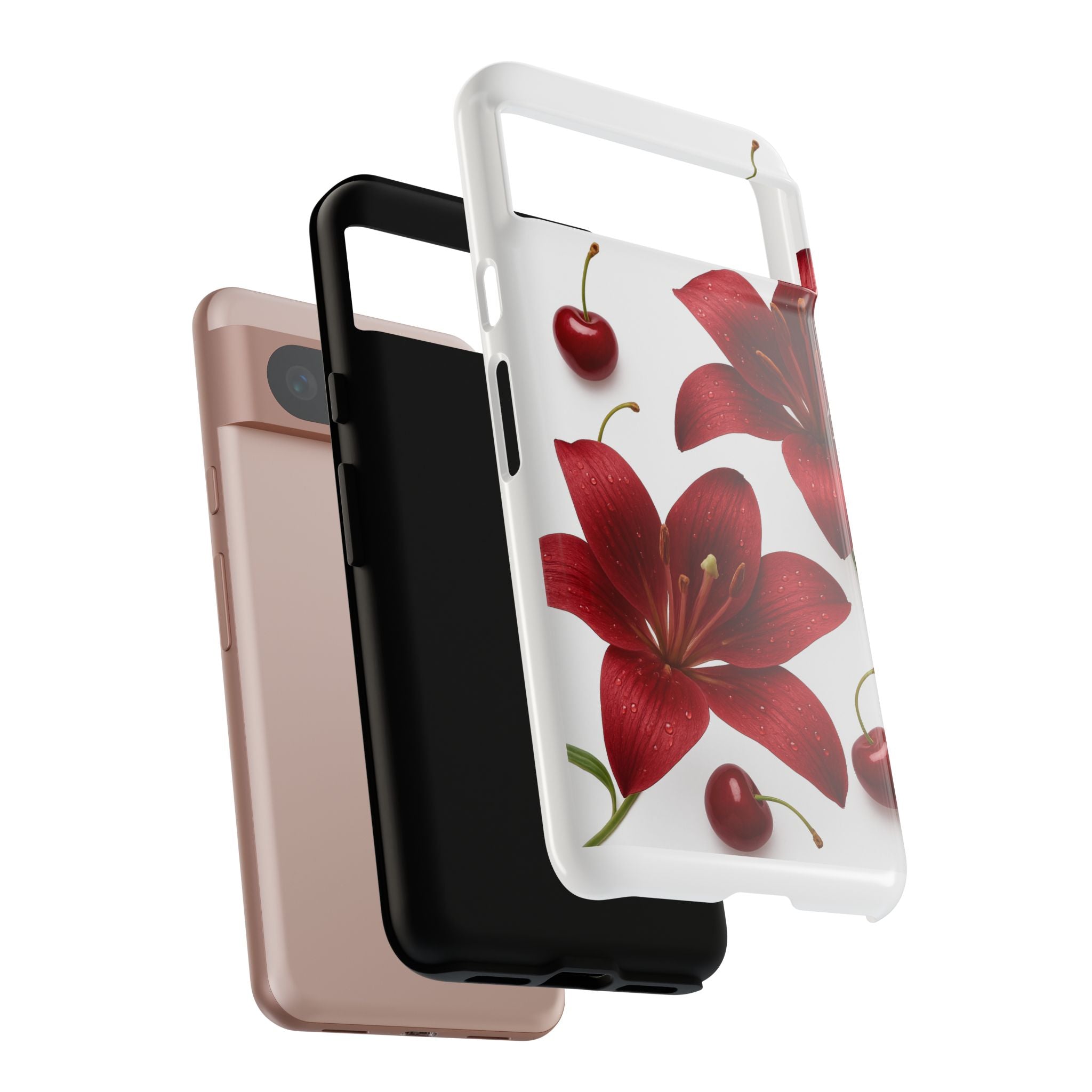 Floral Tough Phone Case, Beautiful Floral Design, Gift for Her, Risk Resistant Cover, Trendy Smartphone Accessory