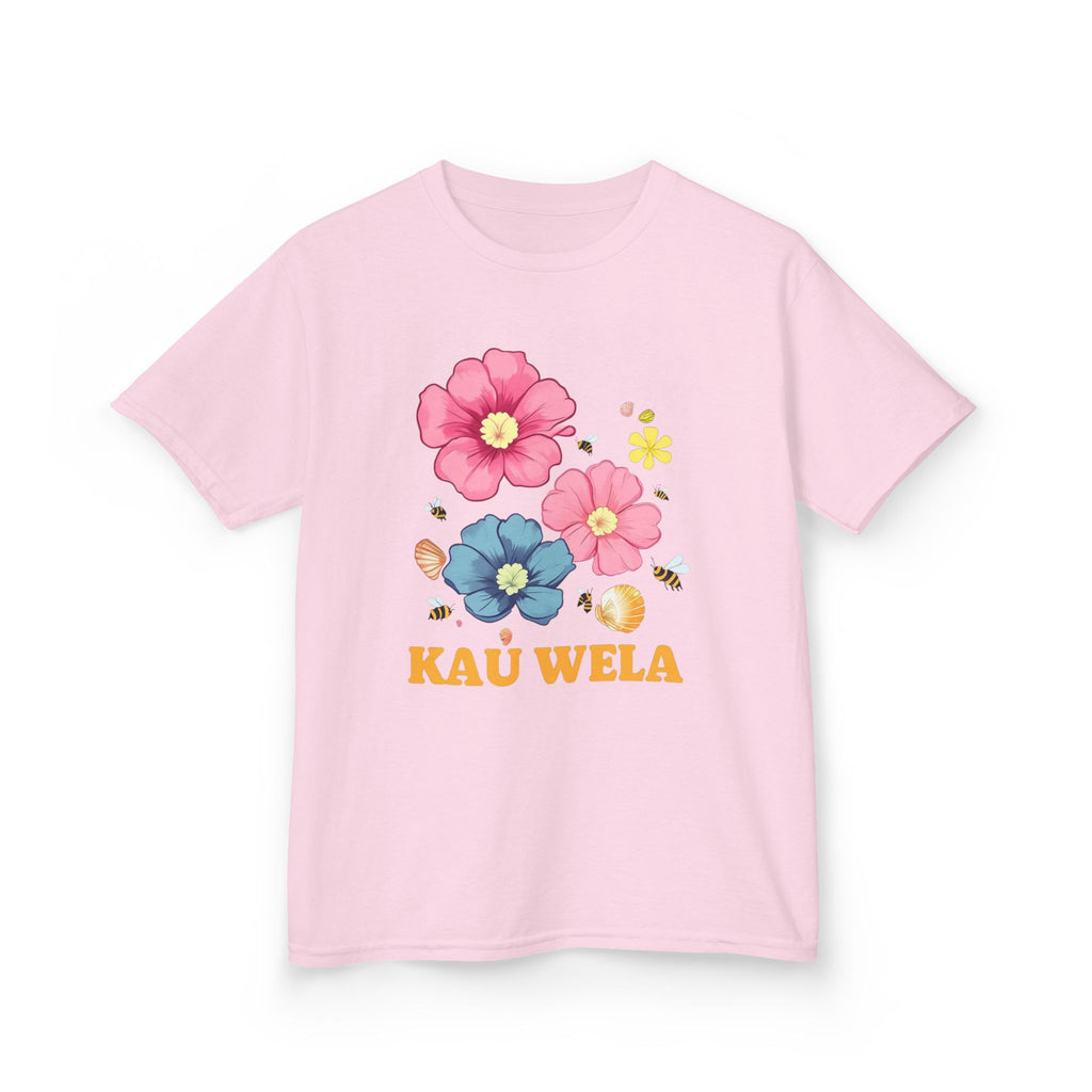 Kids T-Shirt - Summer Flowers Seashells Beach Waves Hawaii