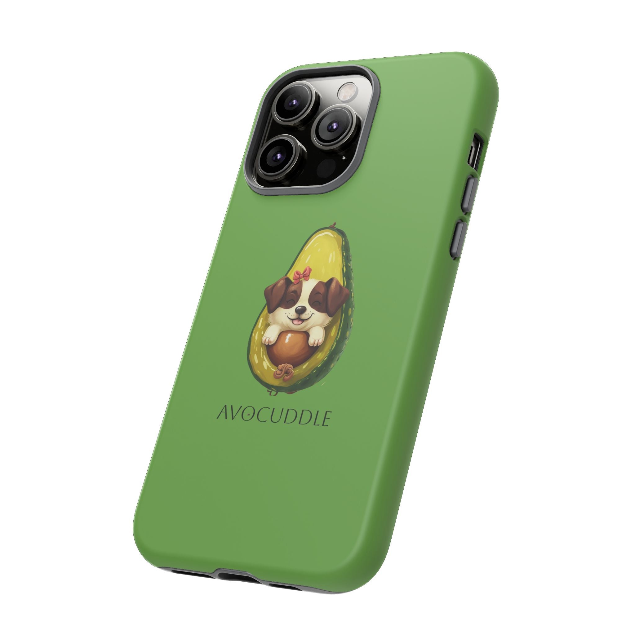 Cute Avocado Dog Phone Case - Pet Lover Gift, Animal Phone Cover, Quirky Accessory, Dog Mom Present, Custom Phone Case