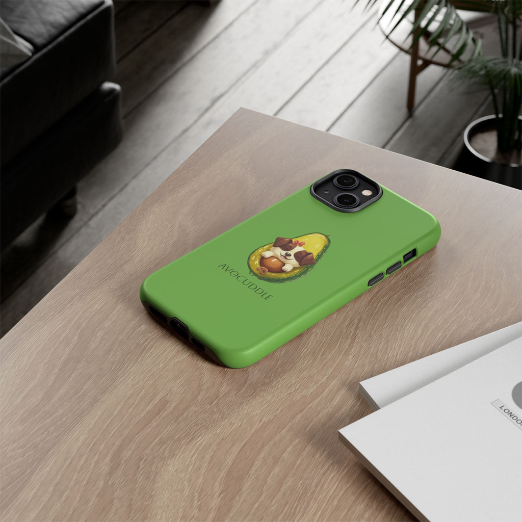 Cute Avocado Dog Phone Case - Pet Lover Gift, Animal Phone Cover, Quirky Accessory, Dog Mom Present, Custom Phone Case