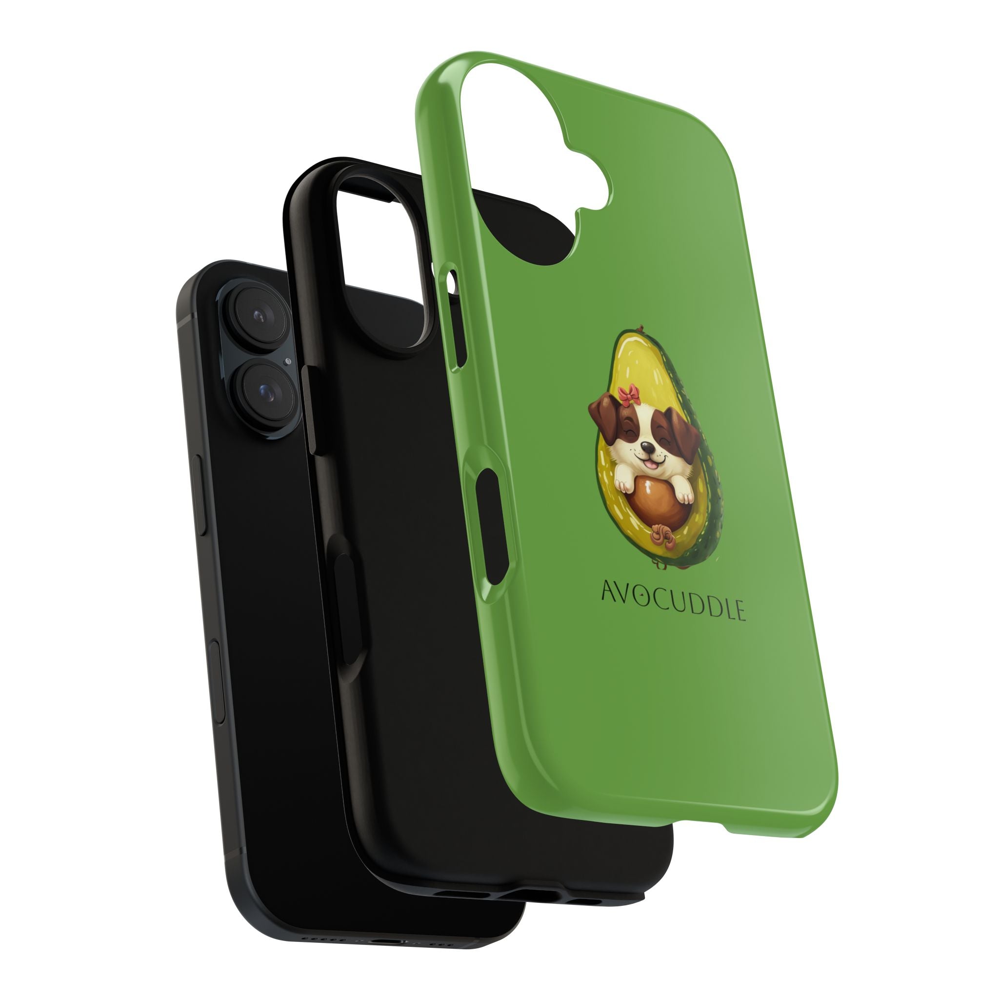 Cute Avocado Dog Phone Case - Pet Lover Gift, Animal Phone Cover, Quirky Accessory, Dog Mom Present, Custom Phone Case