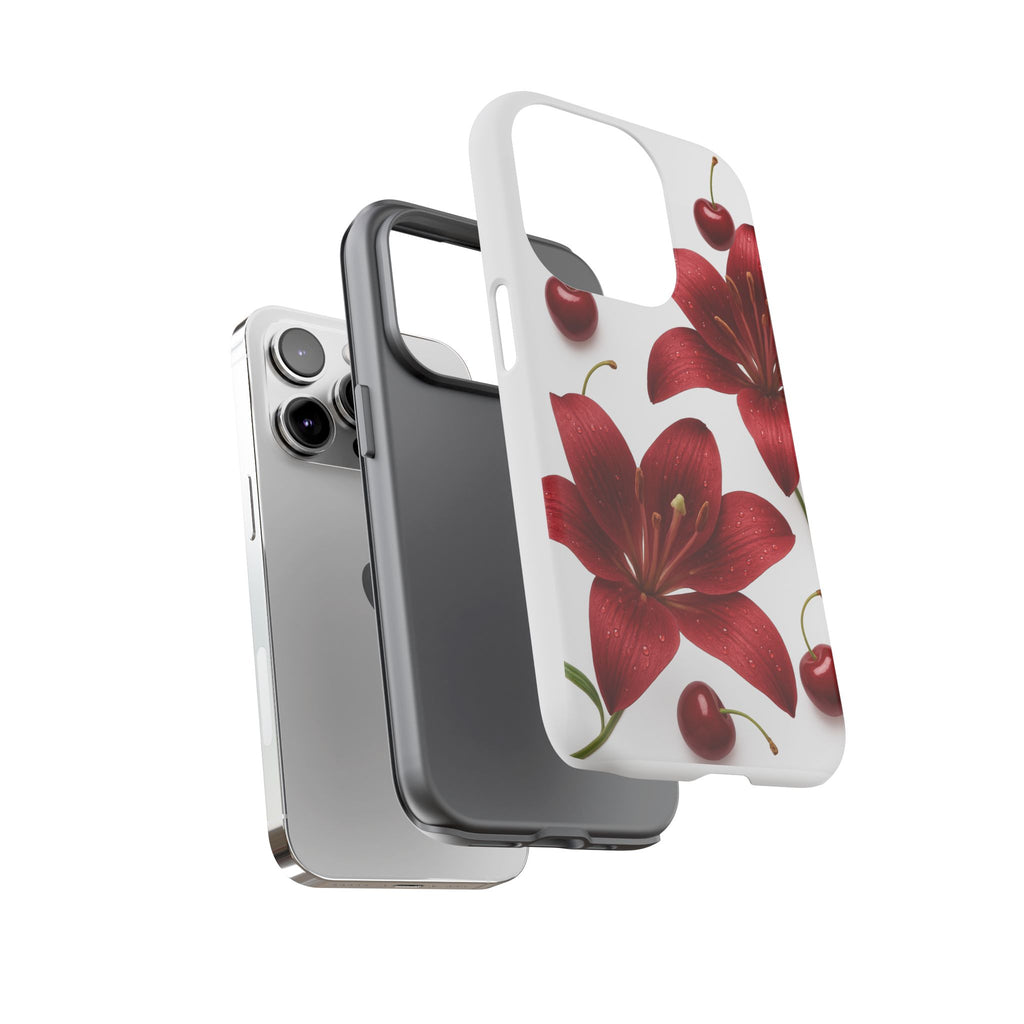 Floral Tough Phone Case, Beautiful Floral Design, Gift for Her, Risk Resistant Cover, Trendy Smartphone Accessory