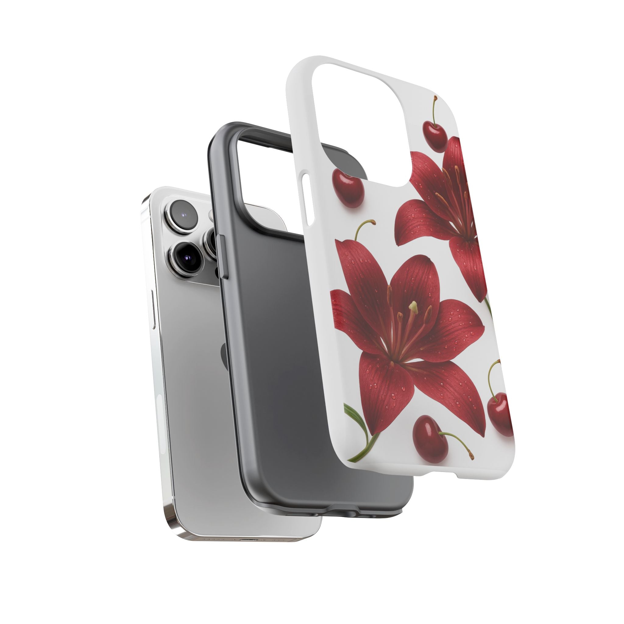 Floral Tough Phone Case, Beautiful Floral Design, Gift for Her, Risk Resistant Cover, Trendy Smartphone Accessory