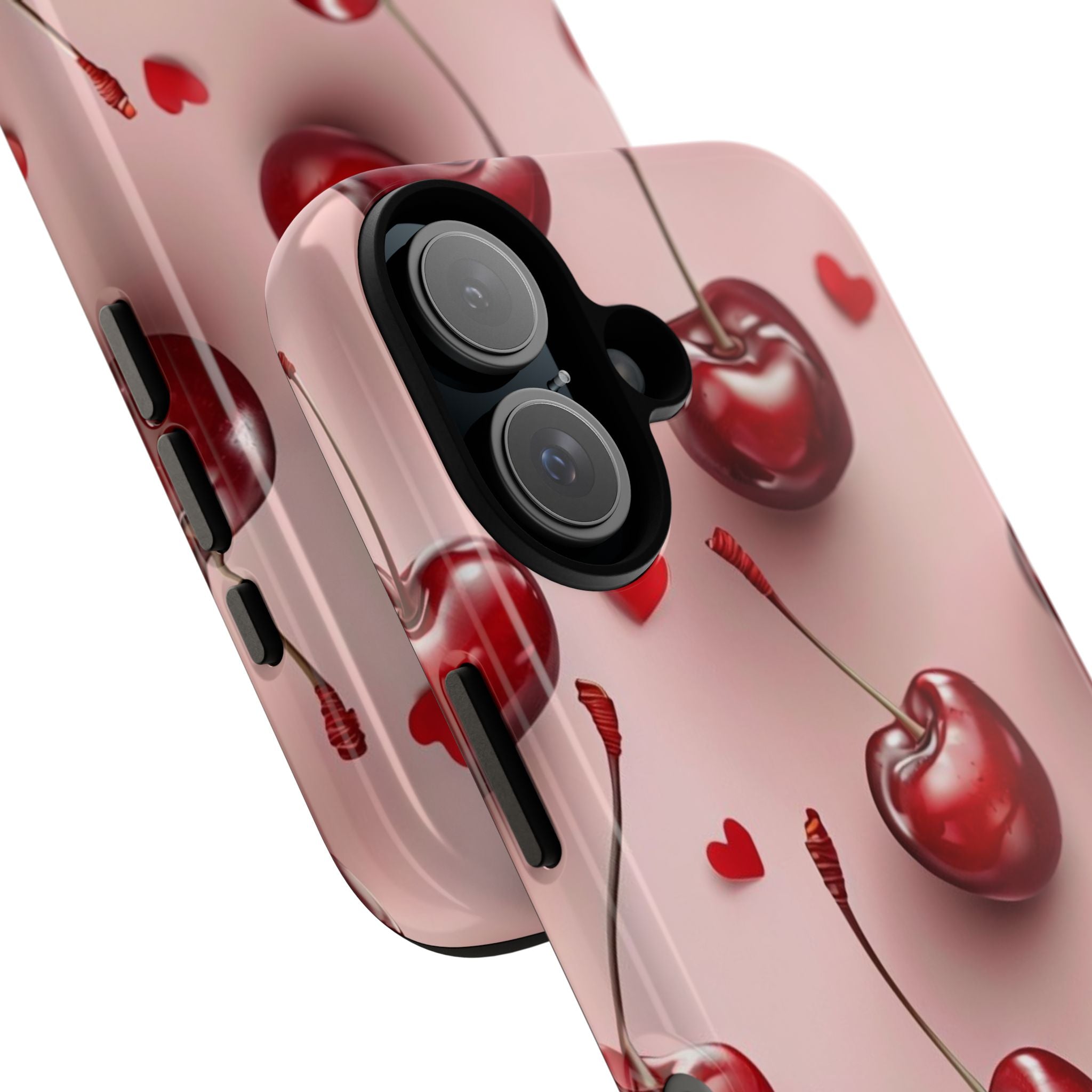 Cherry Blossom Phone Case, Cute Phone Cover, Tough Cases, Red Cherry Design, Valentine's Gift, Stylish Mobile Accessory