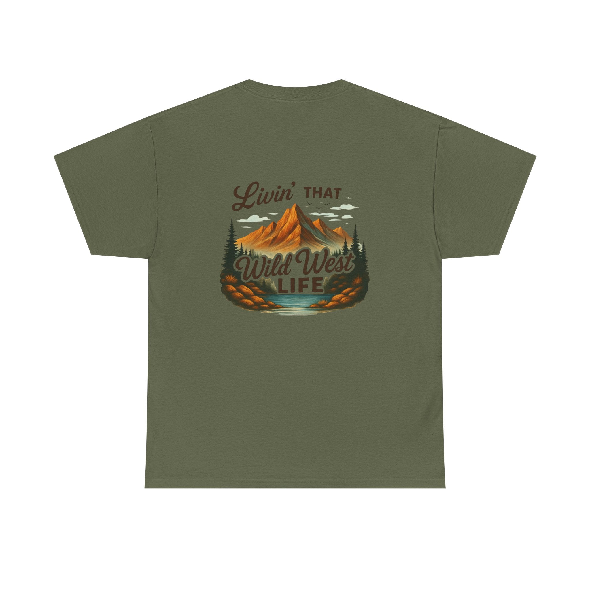 Camping Country Wild West Life Tee, Unisex Heavy Cotton T-Shirt, Adventure Shirt, Outdoor Apparel, Nature Lover Gift, Festival Wear