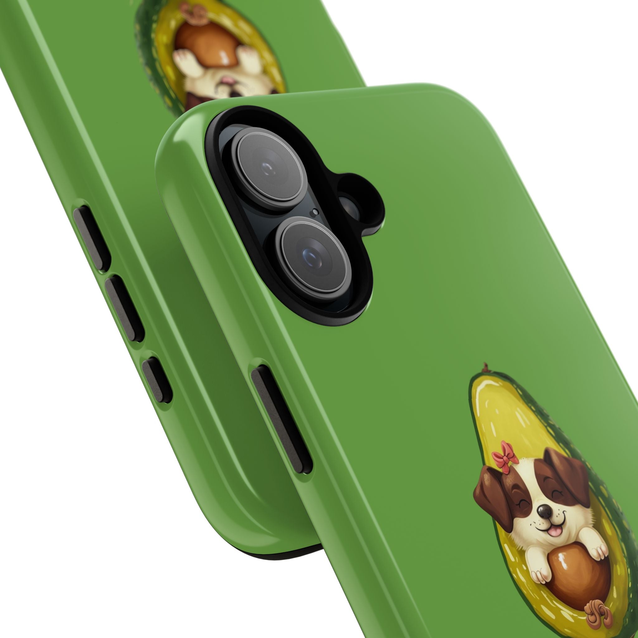 Cute Avocado Dog Phone Case - Pet Lover Gift, Animal Phone Cover, Quirky Accessory, Dog Mom Present, Custom Phone Case