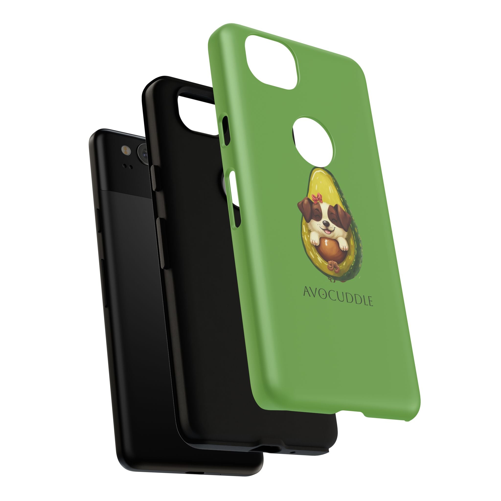 Cute Avocado Dog Phone Case - Pet Lover Gift, Animal Phone Cover, Quirky Accessory, Dog Mom Present, Custom Phone Case