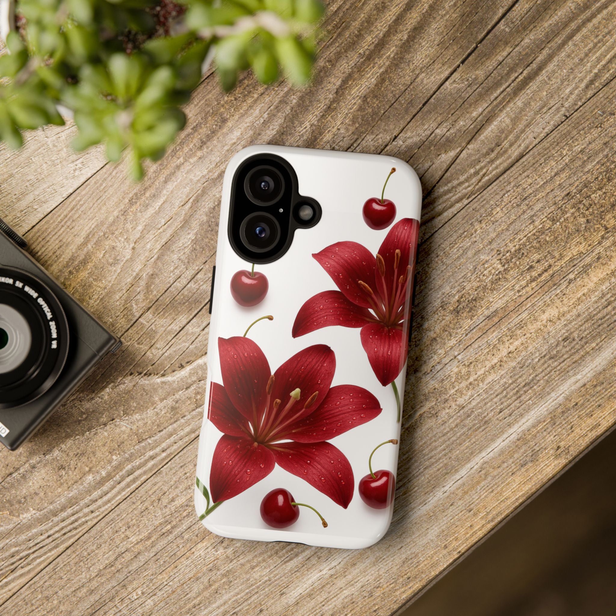 Floral Tough Phone Case, Beautiful Floral Design, Gift for Her, Risk Resistant Cover, Trendy Smartphone Accessory