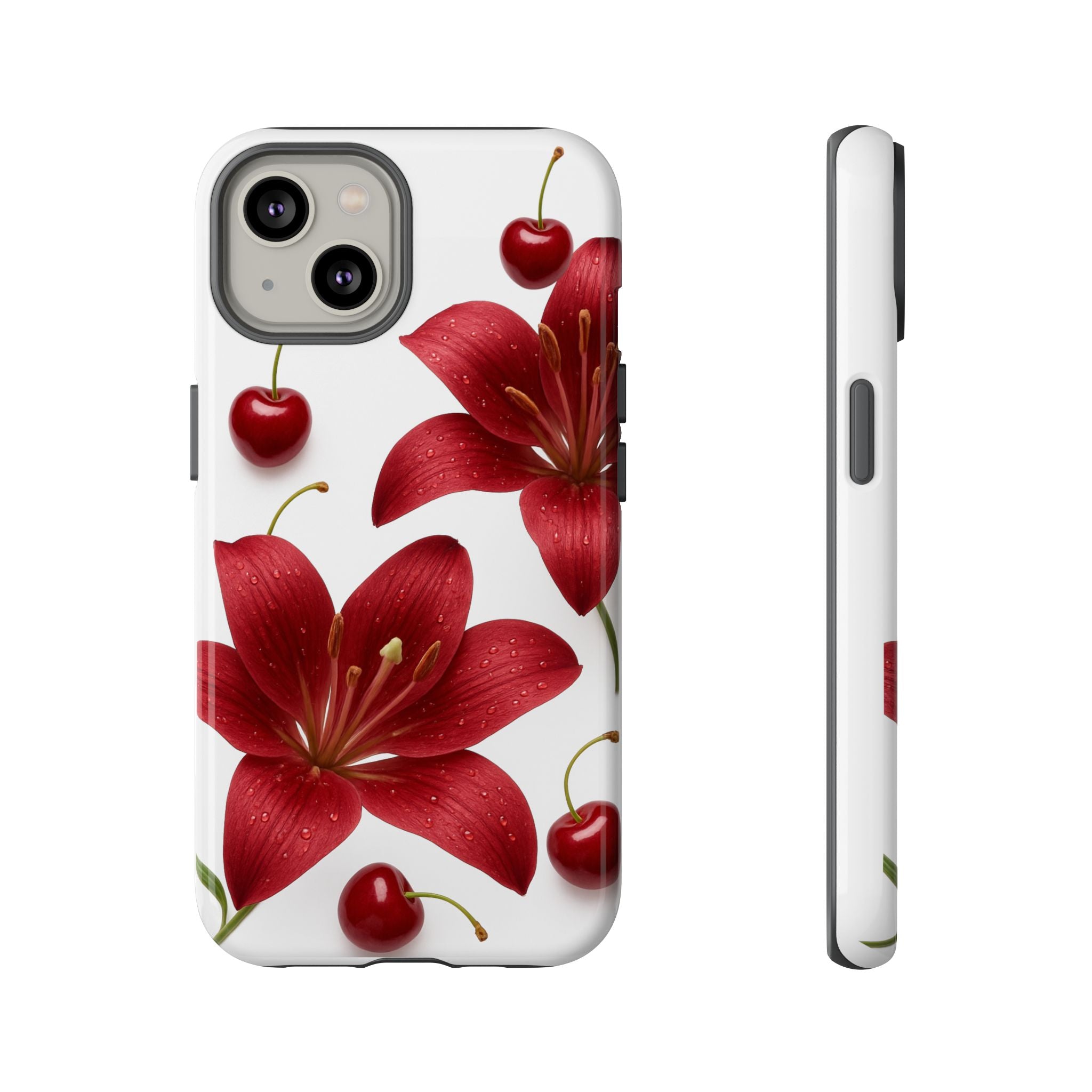 Floral Tough Phone Case, Beautiful Floral Design, Gift for Her, Risk Resistant Cover, Trendy Smartphone Accessory