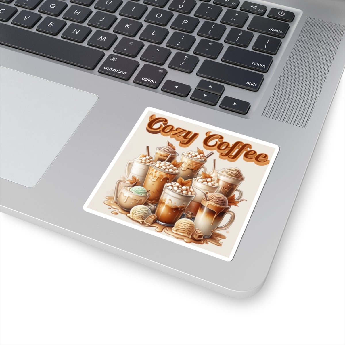 Cozy Coffee Kiss-Cut Stickers - Whimsical Hot Drink Decals, Perfect for Mugs, Laptops, or Journals, Cute Gift for Coffee Lovers