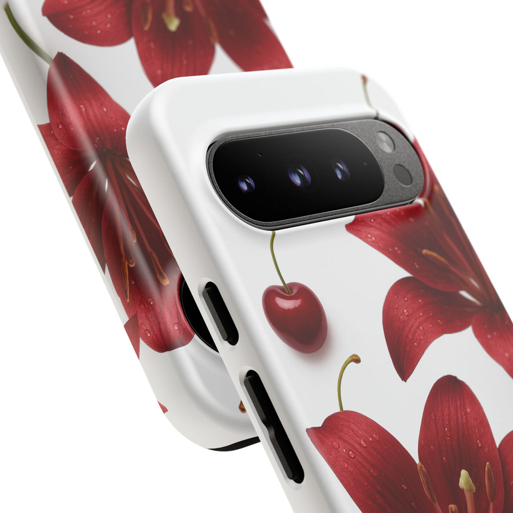 Floral Tough Phone Case, Beautiful Floral Design, Gift for Her, Risk Resistant Cover, Trendy Smartphone Accessory
