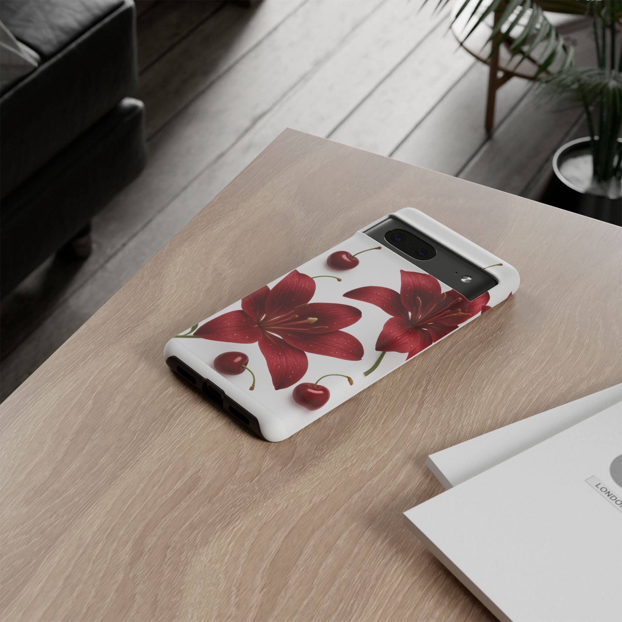 Floral Tough Phone Case, Beautiful Floral Design, Gift for Her, Risk Resistant Cover, Trendy Smartphone Accessory