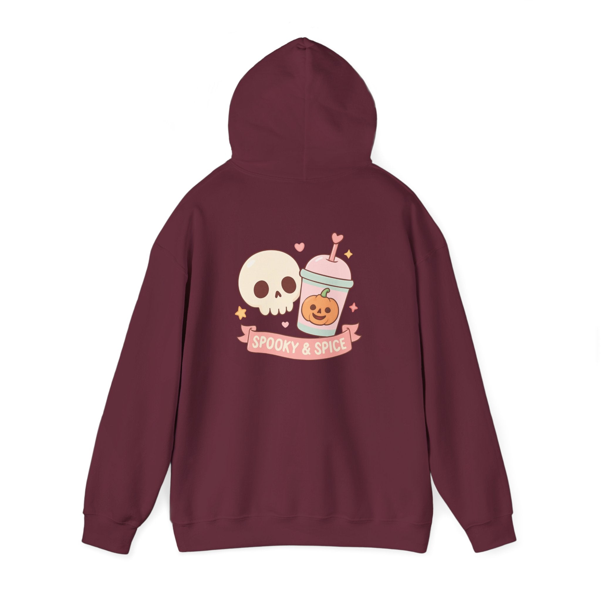 Spooky & Spice Hooded Sweatshirt, Halloween Sweater, Cozy Gift for Fall, Unisex Hoodie, Cute Autumn Fashion