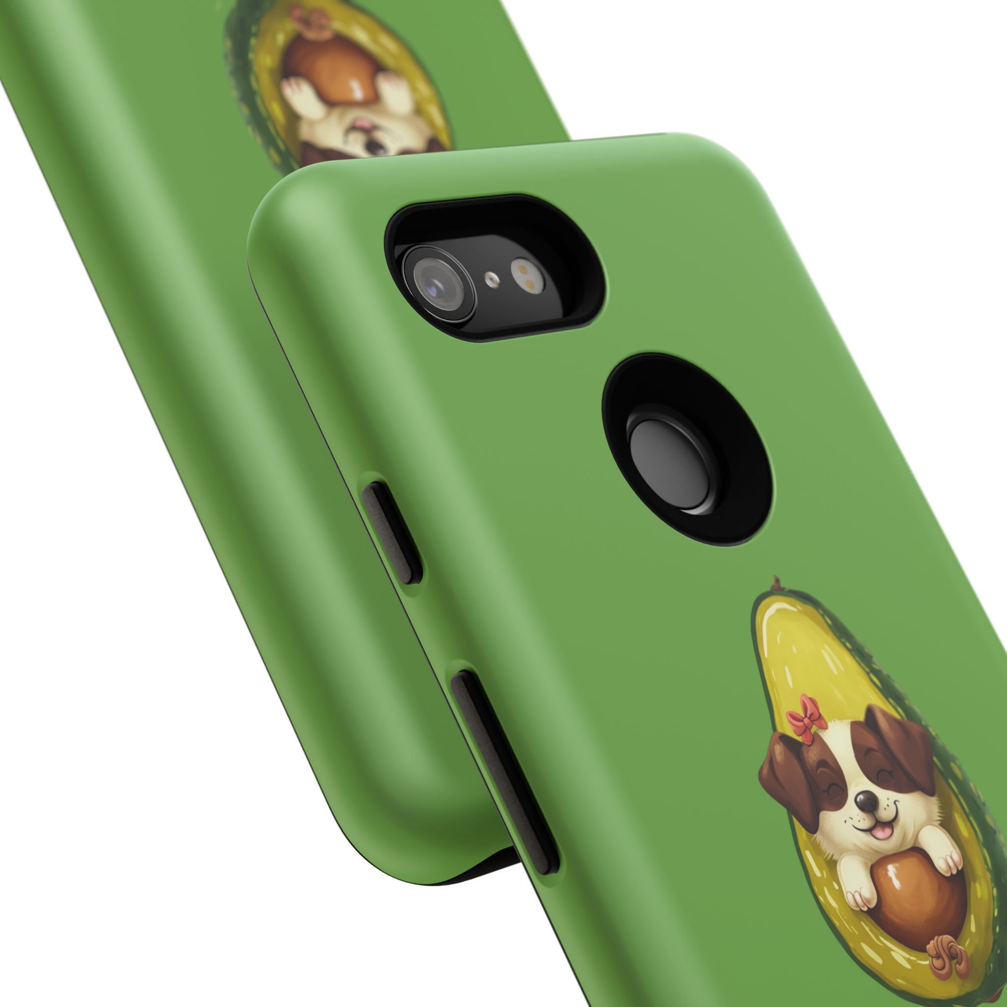 Cute Avocado Dog Phone Case - Pet Lover Gift, Animal Phone Cover, Quirky Accessory, Dog Mom Present, Custom Phone Case
