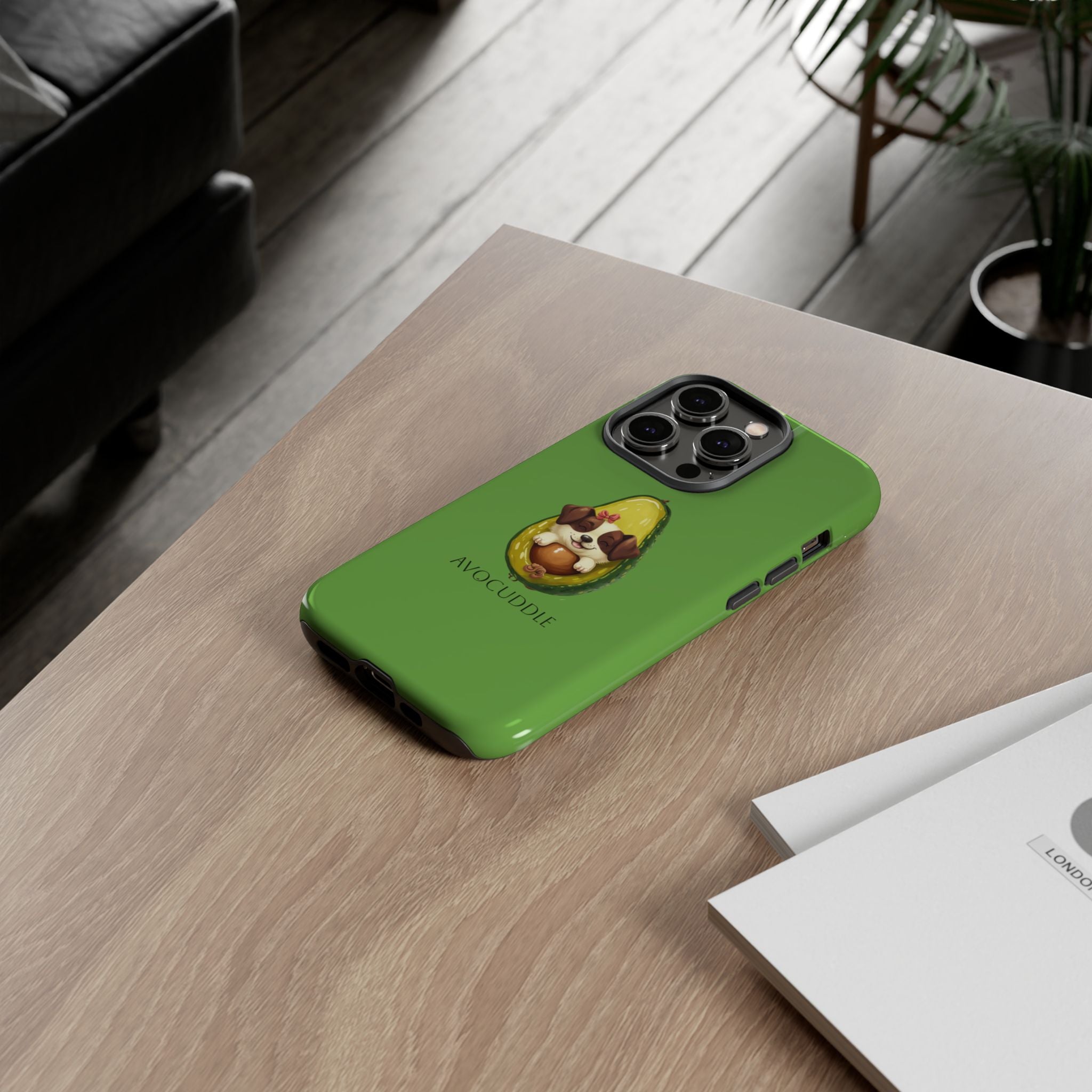 Cute Avocado Dog Phone Case - Pet Lover Gift, Animal Phone Cover, Quirky Accessory, Dog Mom Present, Custom Phone Case