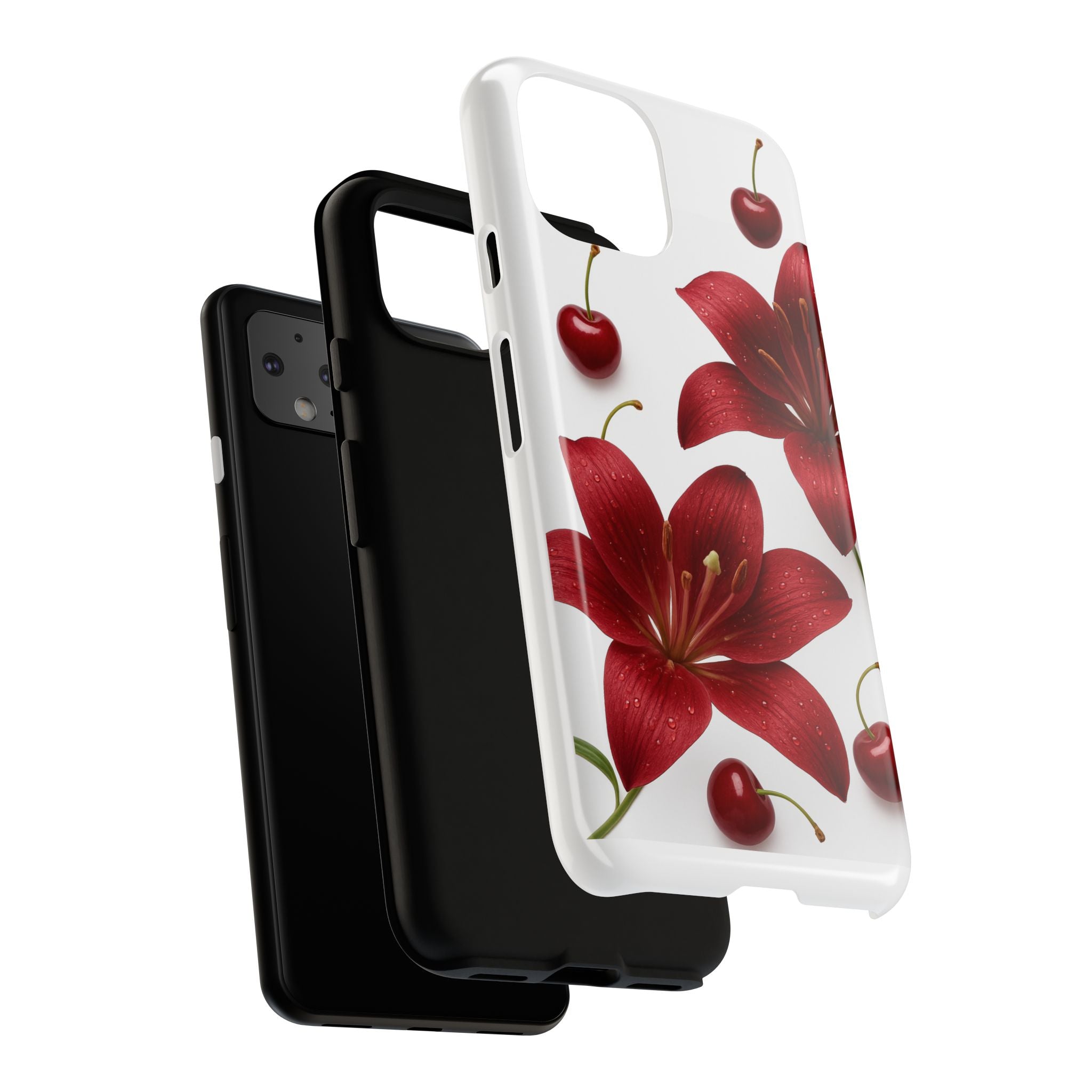Floral Tough Phone Case, Beautiful Floral Design, Gift for Her, Risk Resistant Cover, Trendy Smartphone Accessory