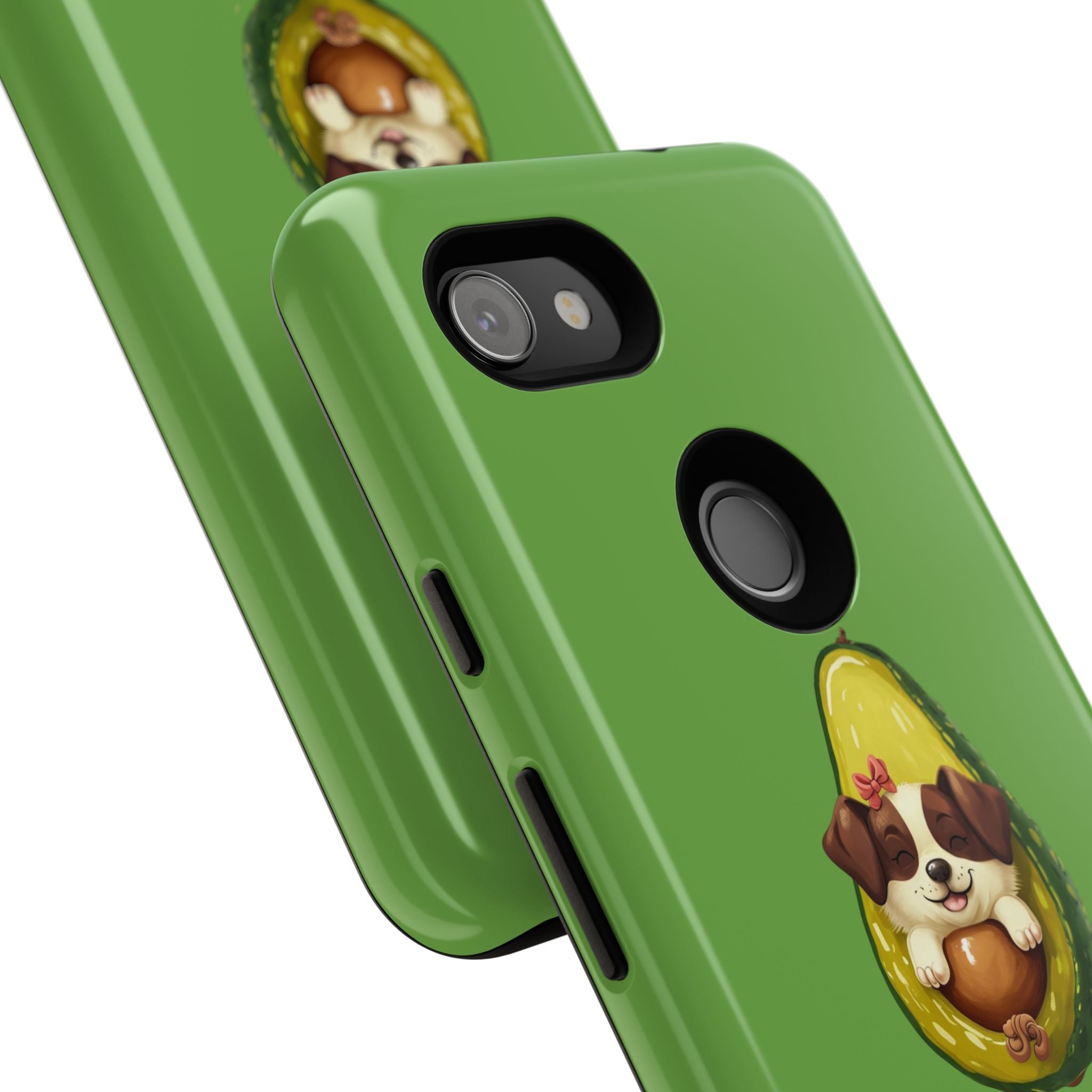 Cute Avocado Dog Phone Case - Pet Lover Gift, Animal Phone Cover, Quirky Accessory, Dog Mom Present, Custom Phone Case