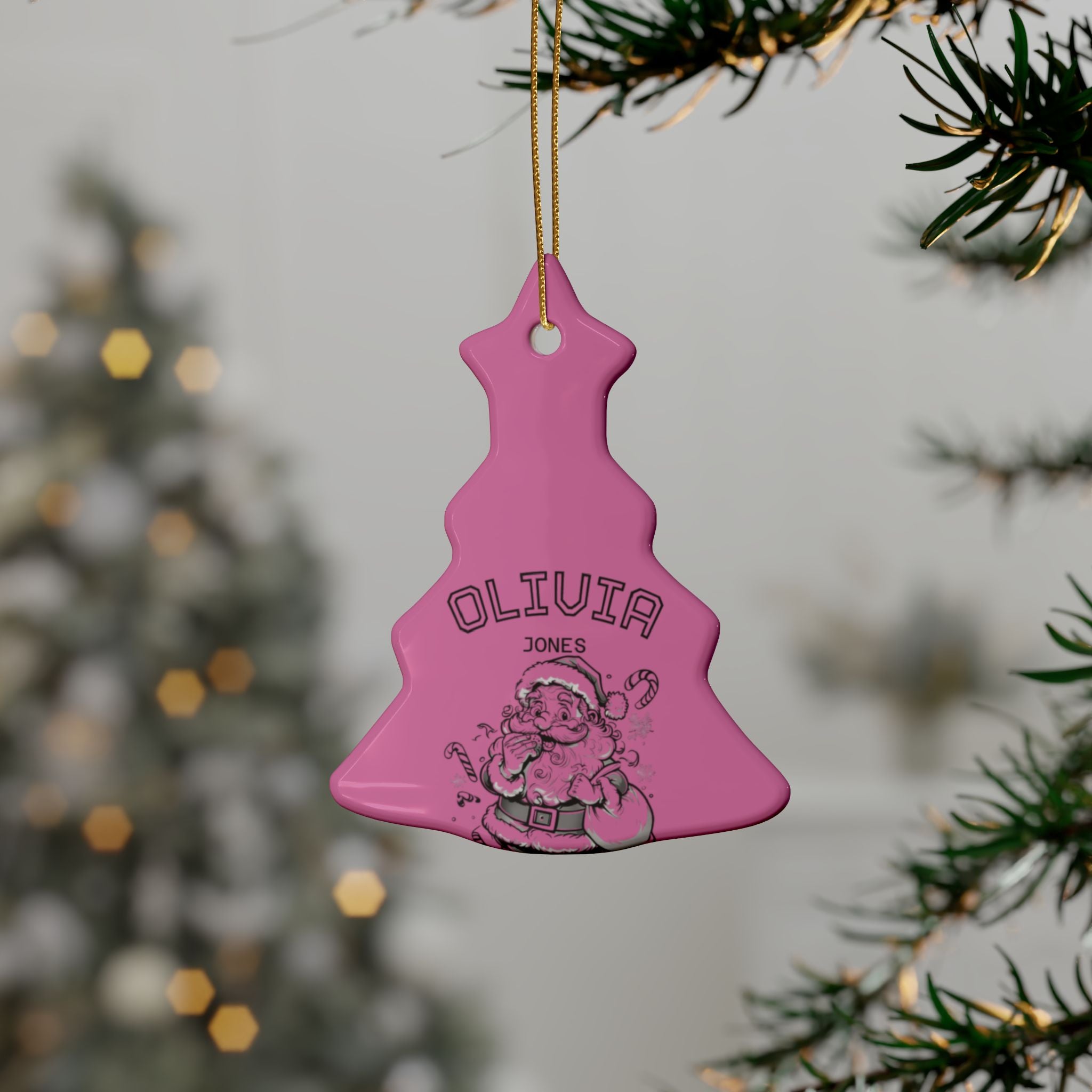 Personalized Heart-Shaped Ceramic Ornaments Set for Christmas and Holidays and In Loving Memory/Always In My Heart