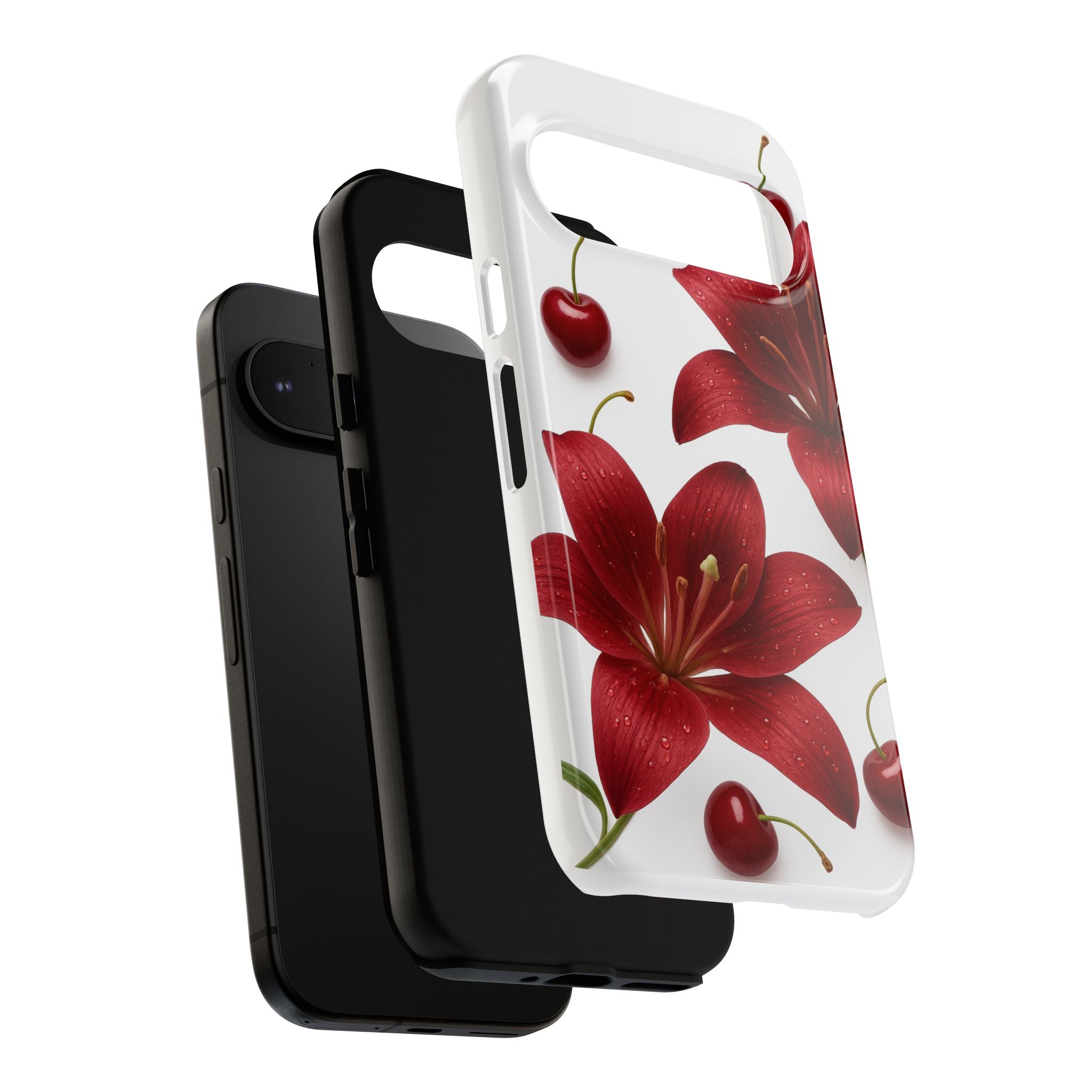 Floral Tough Phone Case, Beautiful Floral Design, Gift for Her, Risk Resistant Cover, Trendy Smartphone Accessory