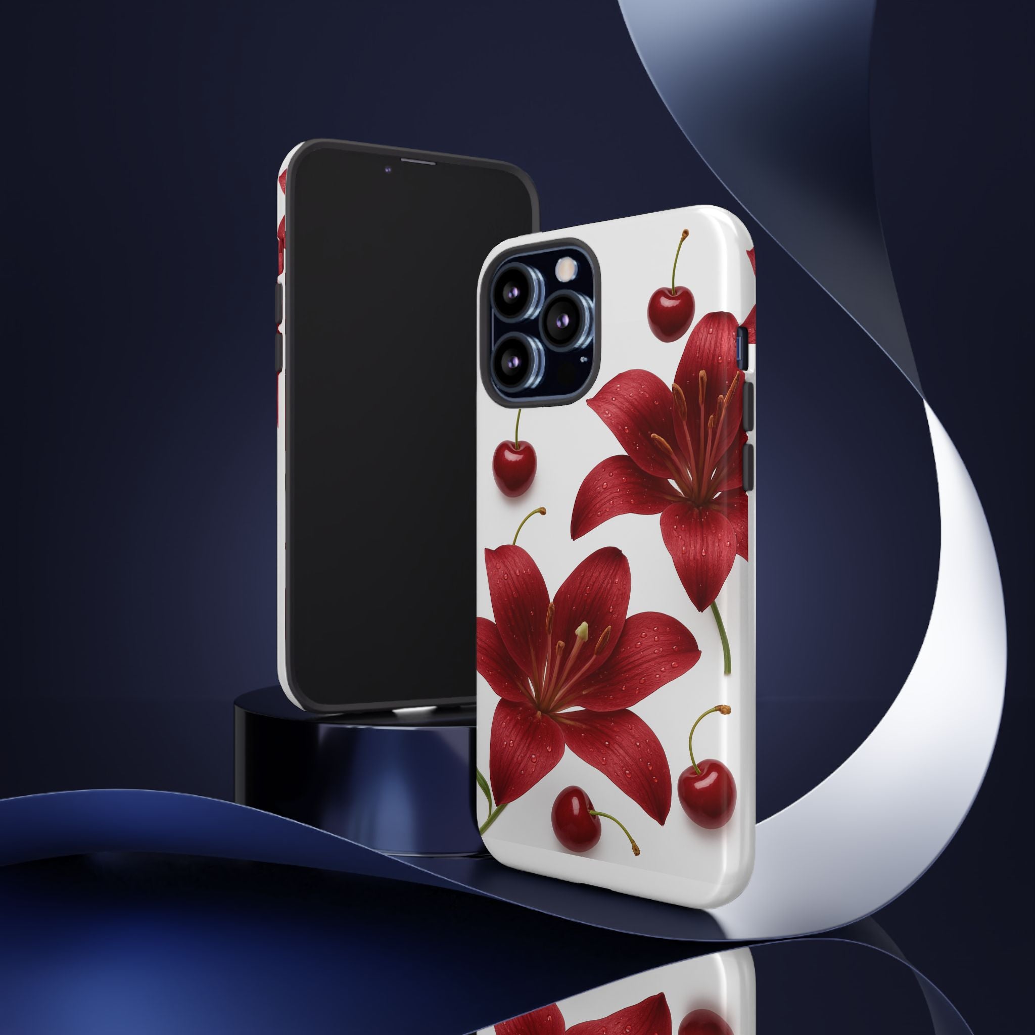 Floral Tough Phone Case, Beautiful Floral Design, Gift for Her, Risk Resistant Cover, Trendy Smartphone Accessory