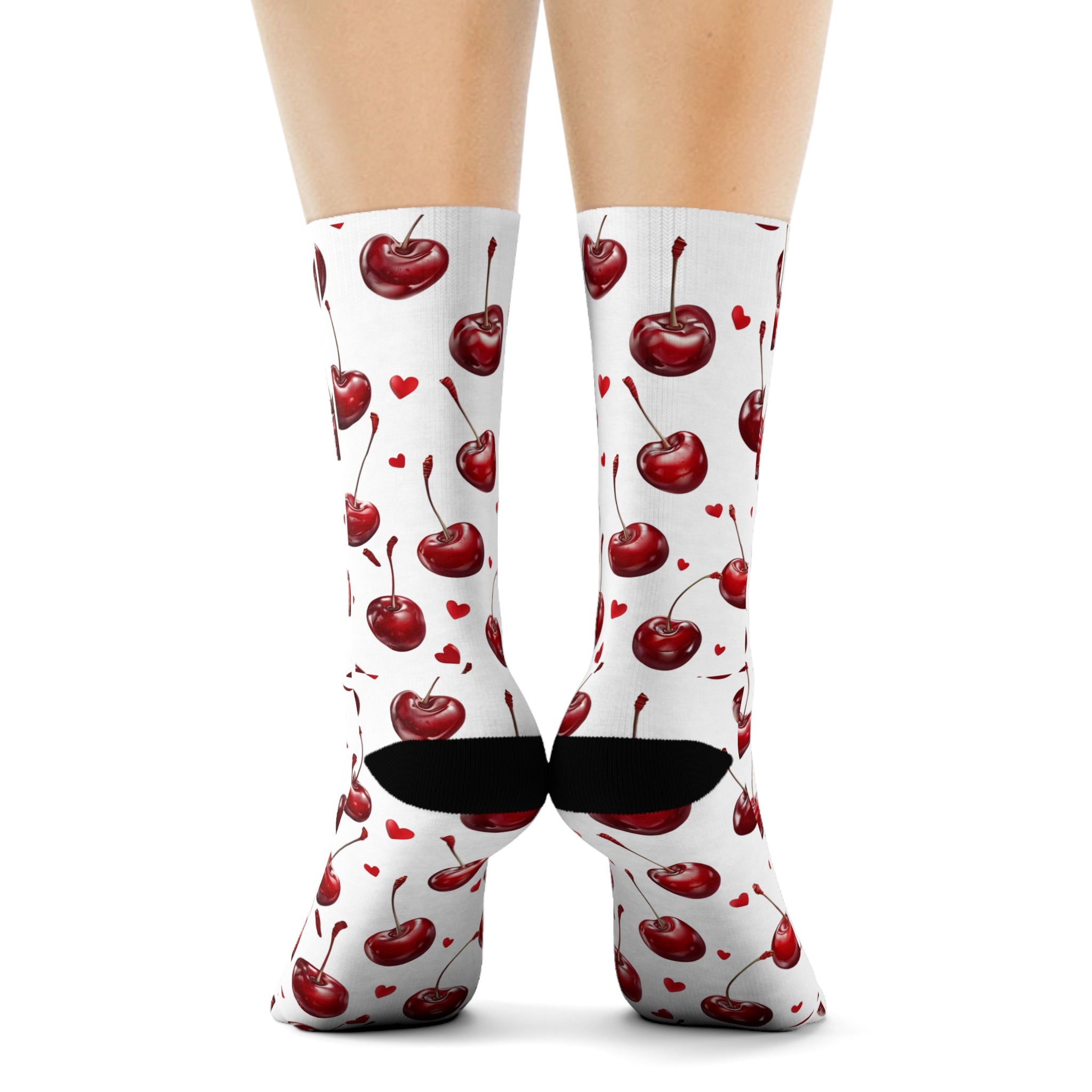 Sweet Cherry Crew Socks for Fun-Loving Souls, Cute Gift for Birthdays, Holidays, or Relaxing Days