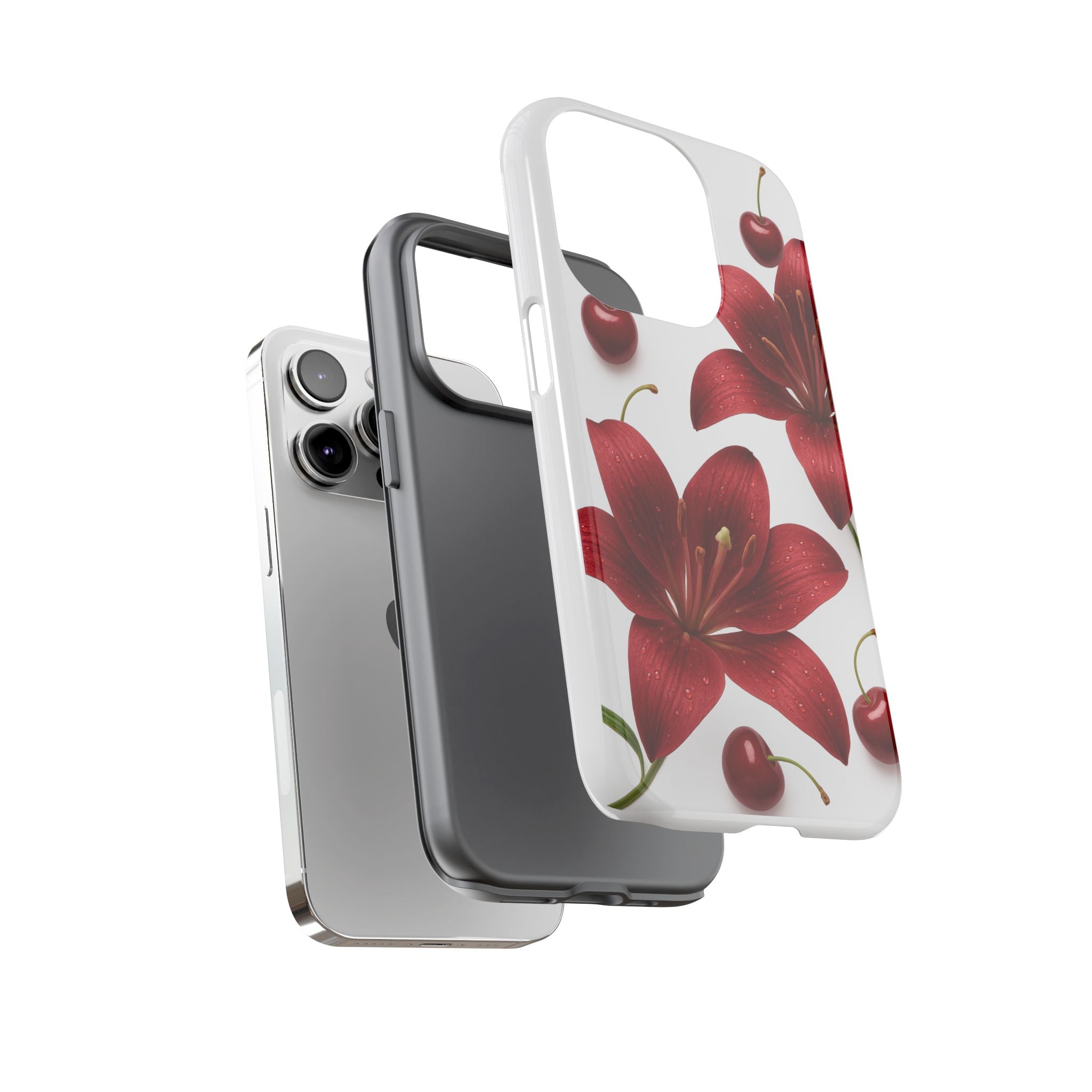 Floral Tough Phone Case, Beautiful Floral Design, Gift for Her, Risk Resistant Cover, Trendy Smartphone Accessory