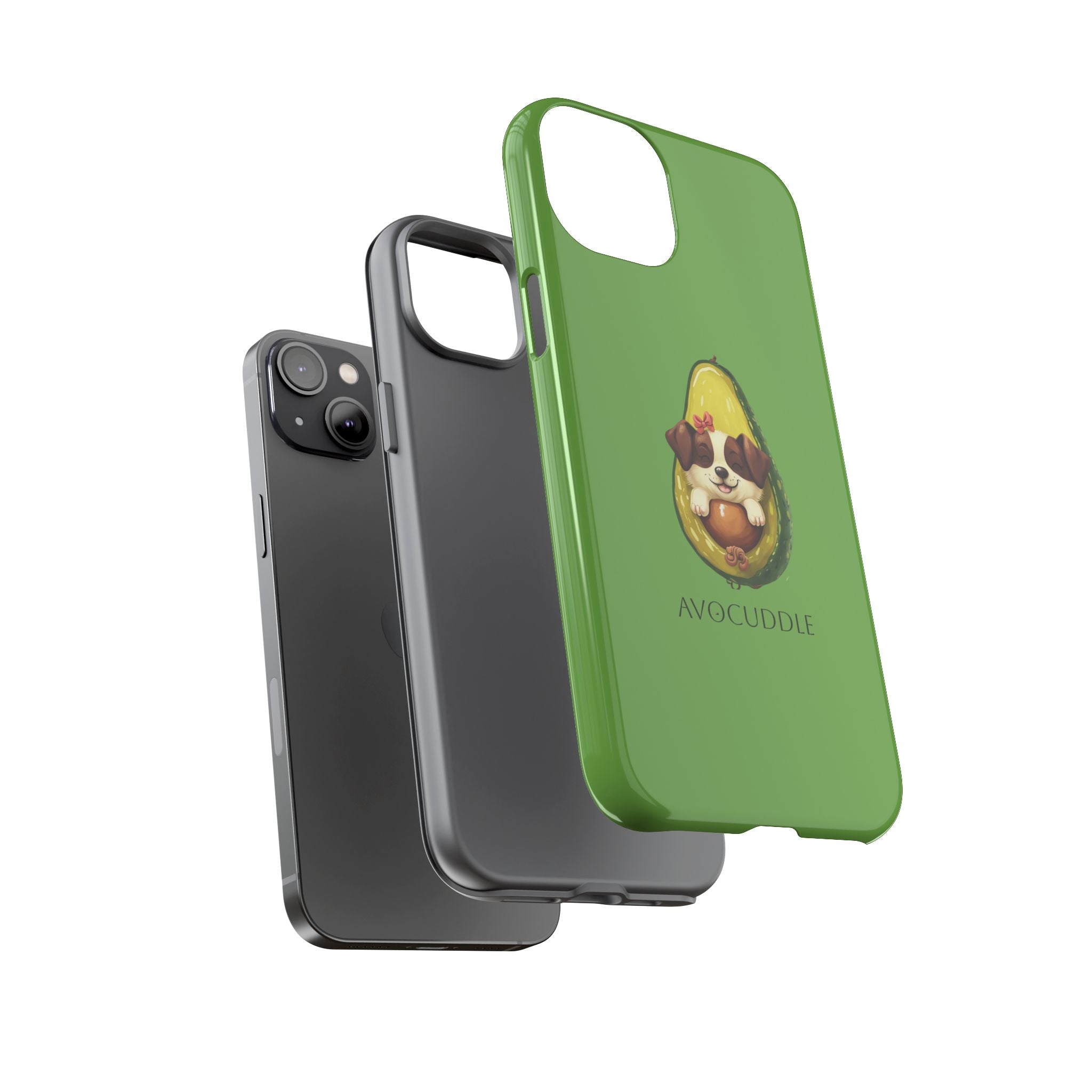 Cute Avocado Dog Phone Case - Pet Lover Gift, Animal Phone Cover, Quirky Accessory, Dog Mom Present, Custom Phone Case