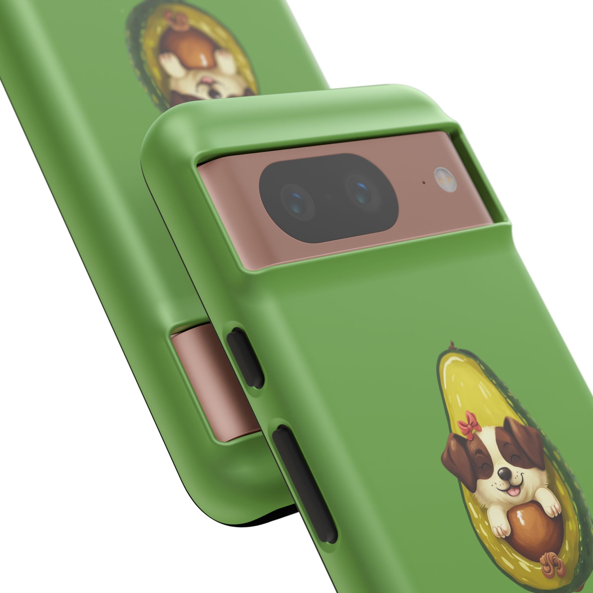 Cute Avocado Dog Phone Case - Pet Lover Gift, Animal Phone Cover, Quirky Accessory, Dog Mom Present, Custom Phone Case