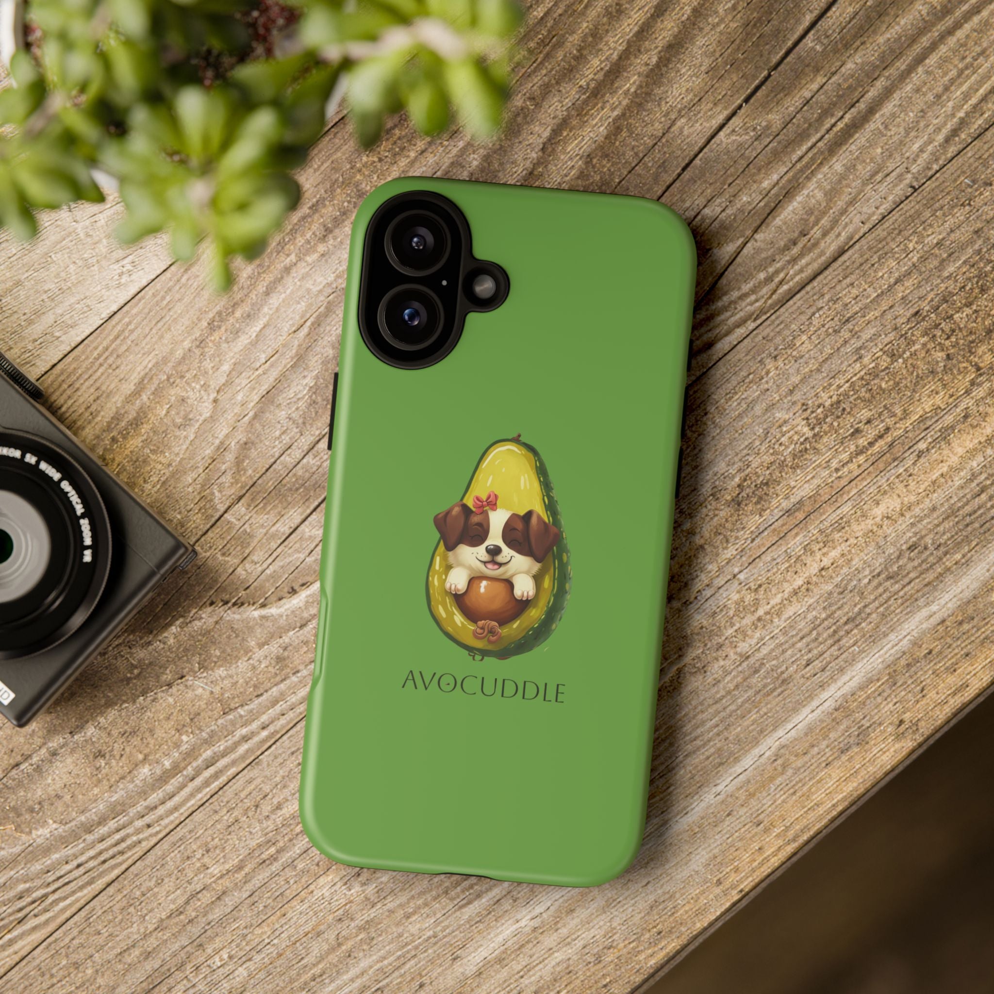 Cute Avocado Dog Phone Case - Pet Lover Gift, Animal Phone Cover, Quirky Accessory, Dog Mom Present, Custom Phone Case
