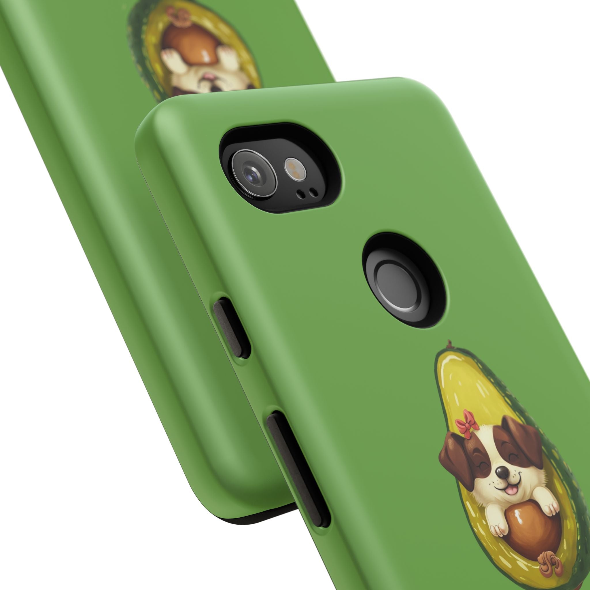 Cute Avocado Dog Phone Case - Pet Lover Gift, Animal Phone Cover, Quirky Accessory, Dog Mom Present, Custom Phone Case