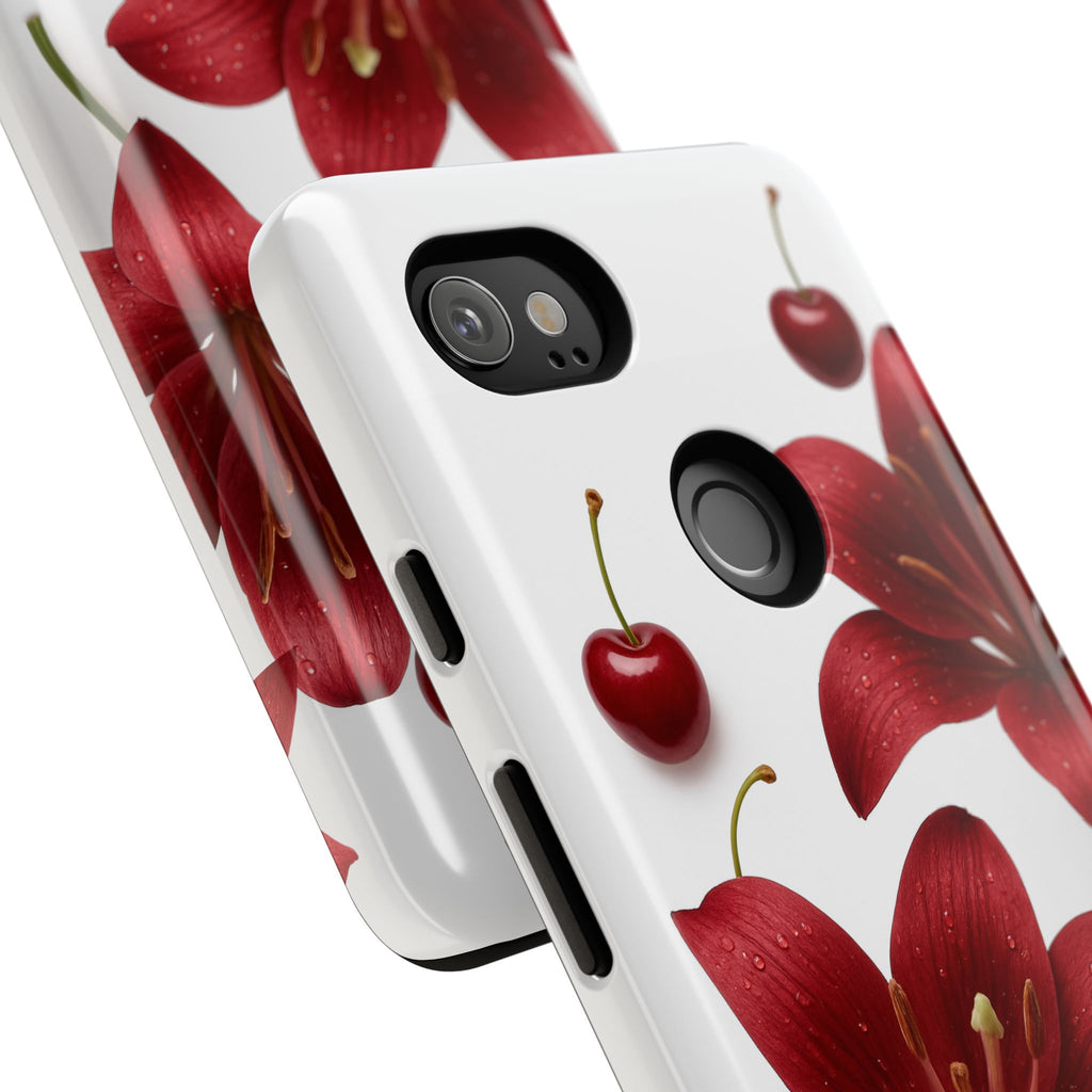 Floral Tough Phone Case, Beautiful Floral Design, Gift for Her, Risk Resistant Cover, Trendy Smartphone Accessory