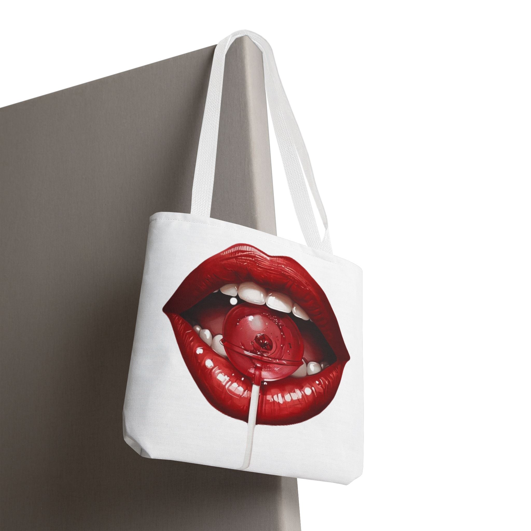 Bold Lip Art Tote Bag - Stylish and Fun Carryall for Everyday Use, Perfect Gift for Fashion Lovers, Beach Days, Birthdays, Shopping!