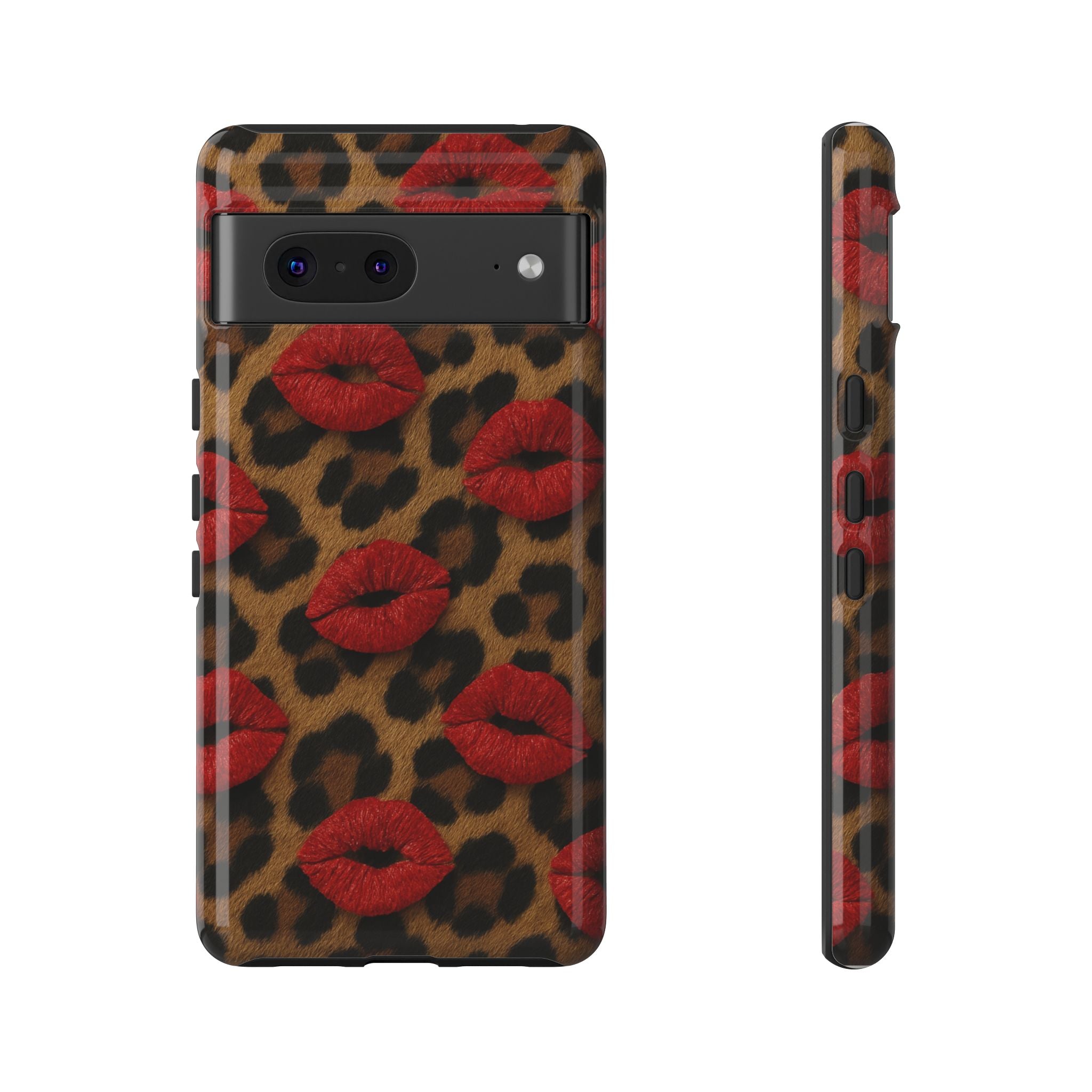 Leopard Kiss Phone Case, Trendy Tough Cases for iPhone, Fashionable Phone Accessory, Stylish Gift for Her, Birthday Present