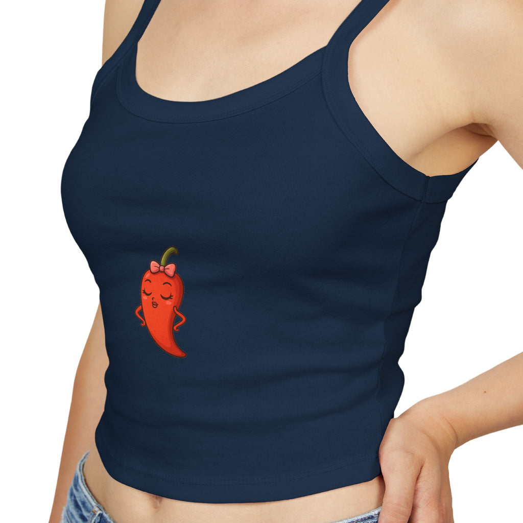Cute Chili Pepper Women's Tank Top, Summer Fashion, Gift for Her, Casual Outfit, Trendy Sleeveless Top, Spaghetti Strap Shirt