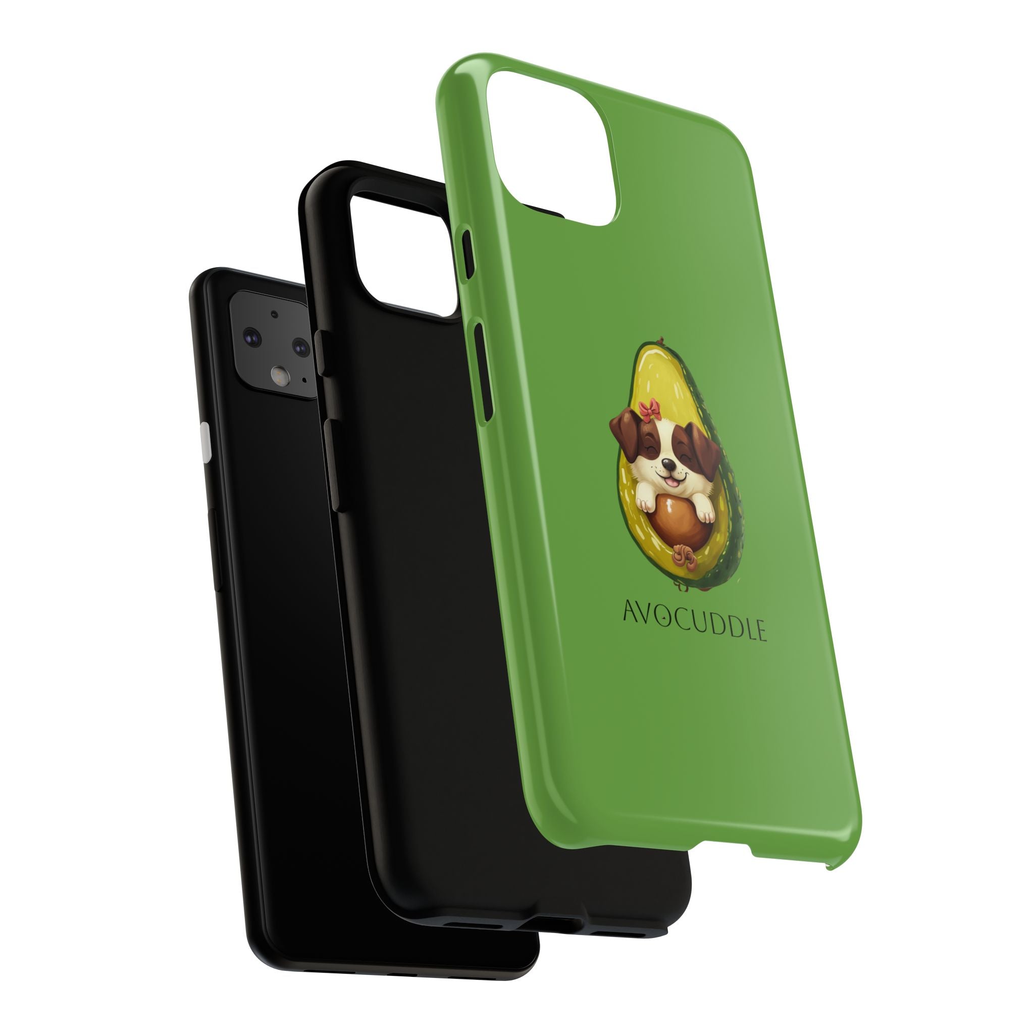 Cute Avocado Dog Phone Case - Pet Lover Gift, Animal Phone Cover, Quirky Accessory, Dog Mom Present, Custom Phone Case